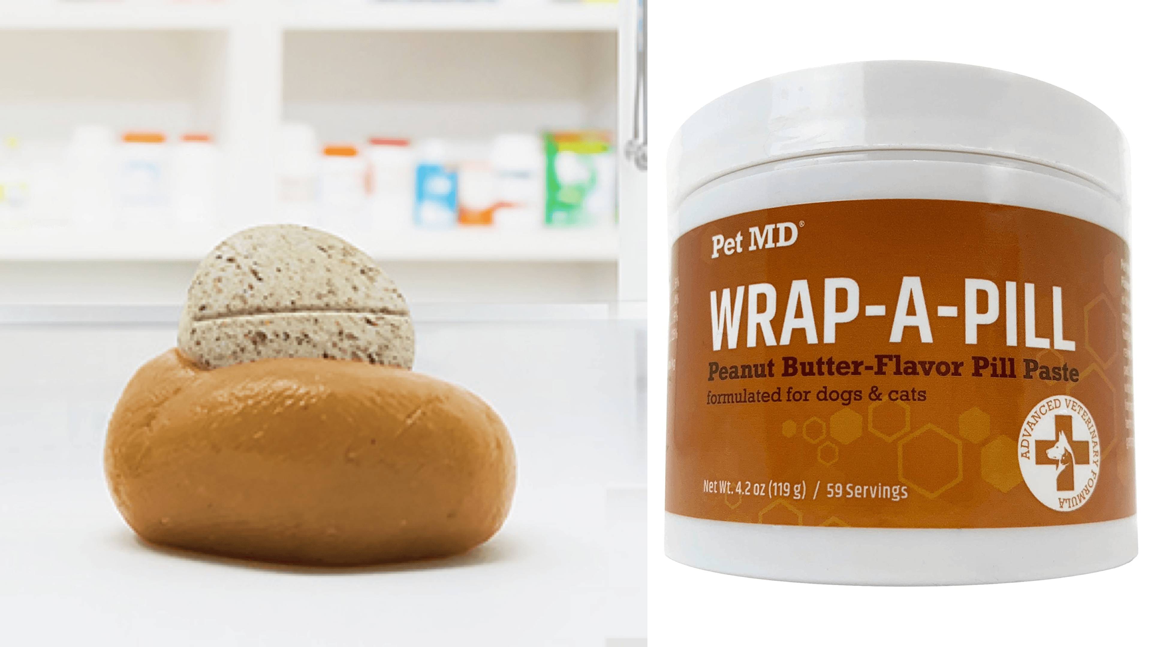peanut butter-flavored pill paste to help your pets take medication