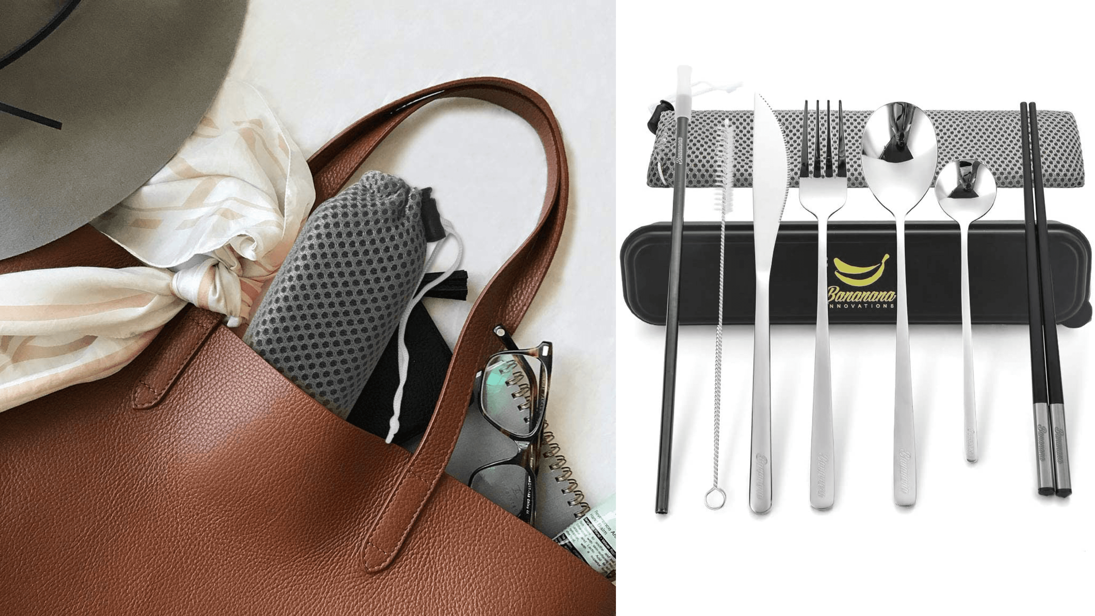 reusable travel utensil set