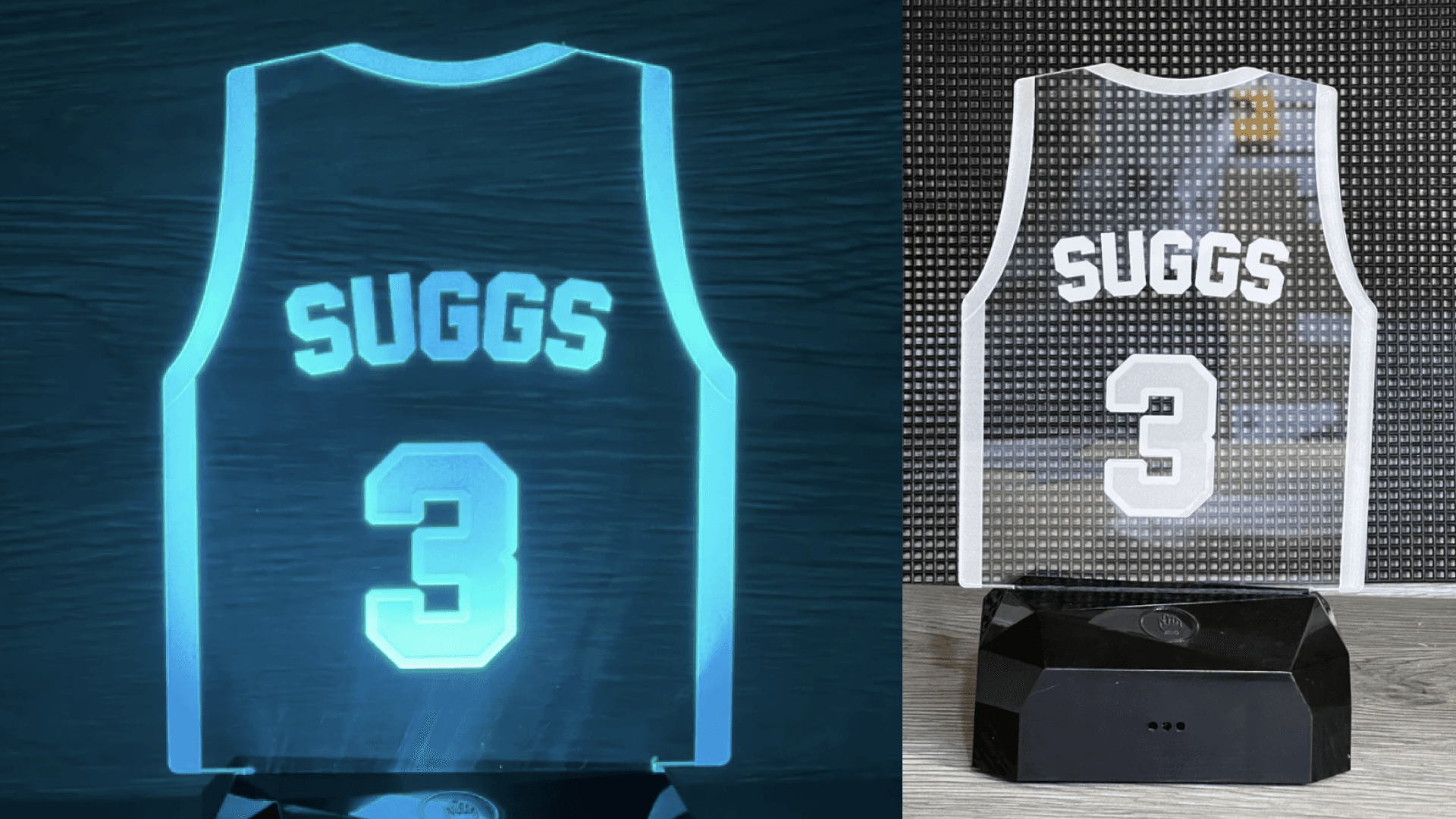 A personalized sports-jersey LED sign
