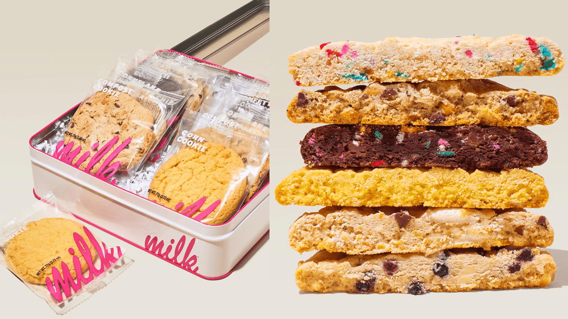 A variety box of iconic cookies