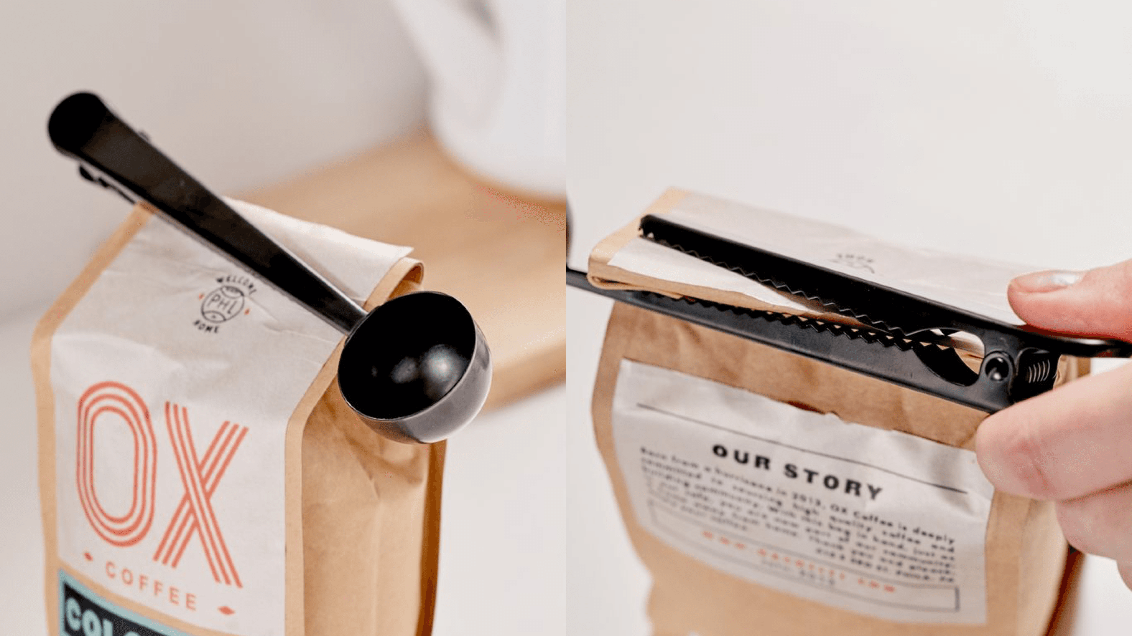 coffee scoop that is also a bag clip