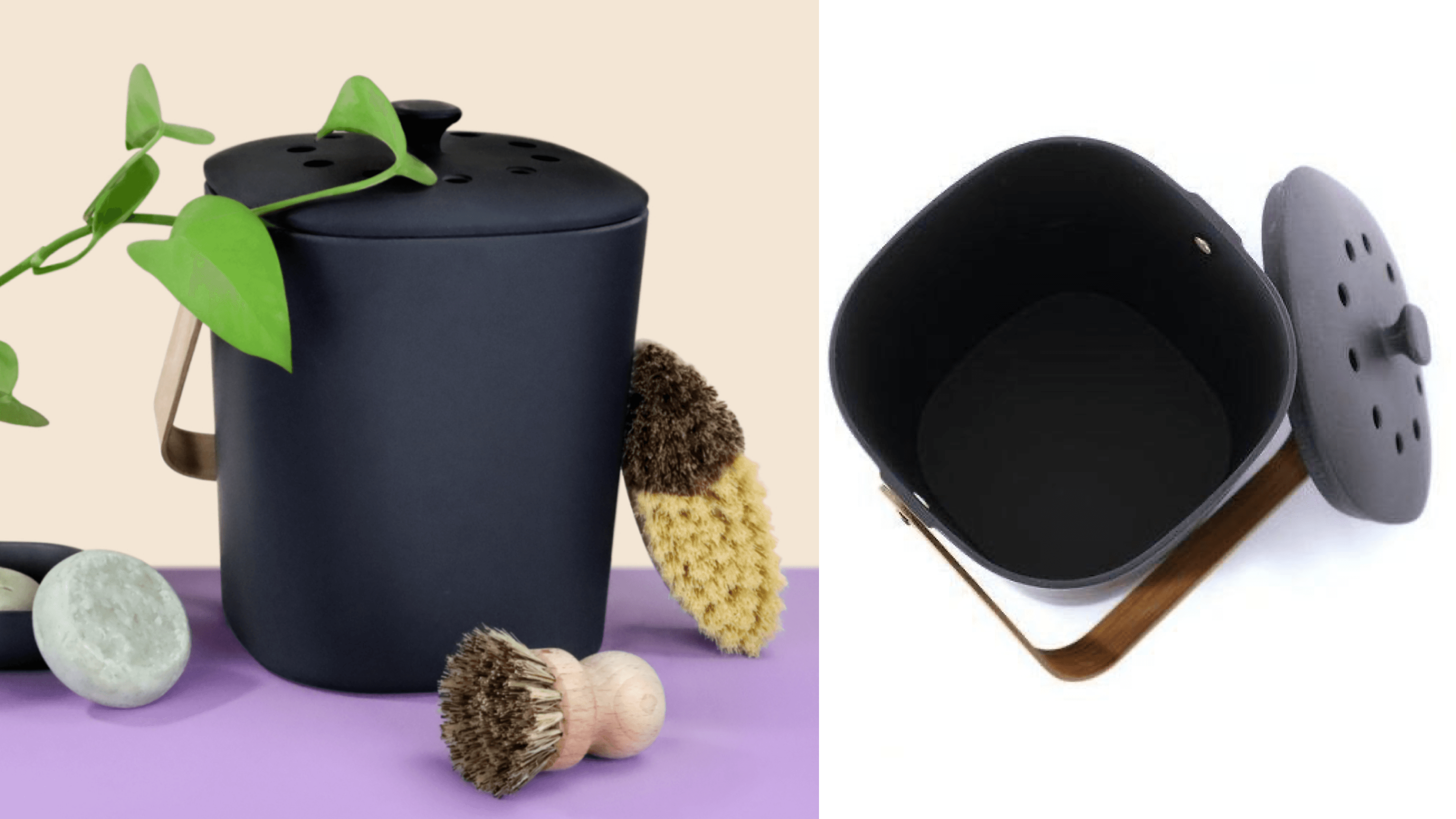 compost bin with top and charcoal filters