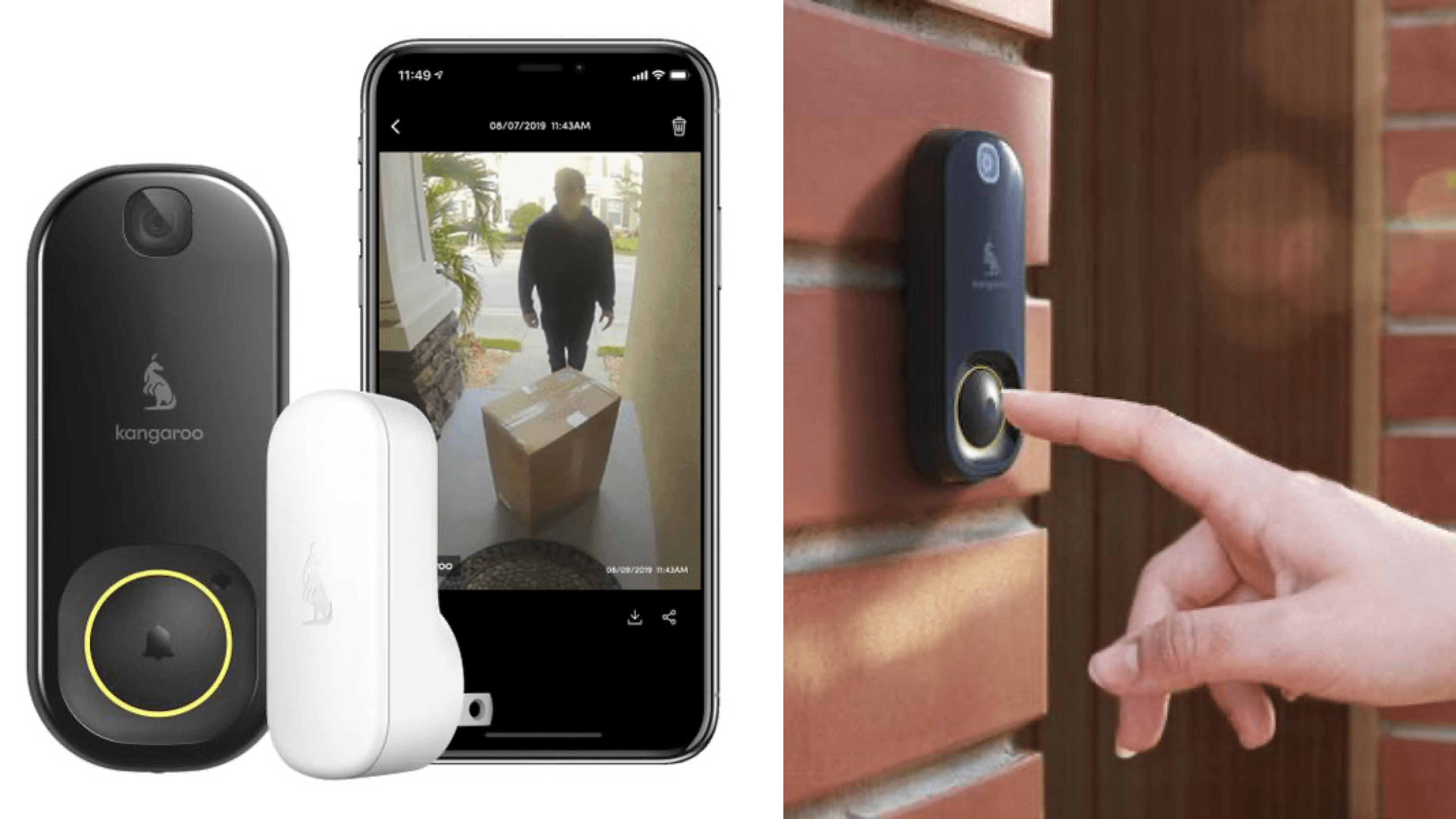 motion sensor doorbell camera with indoor chime
