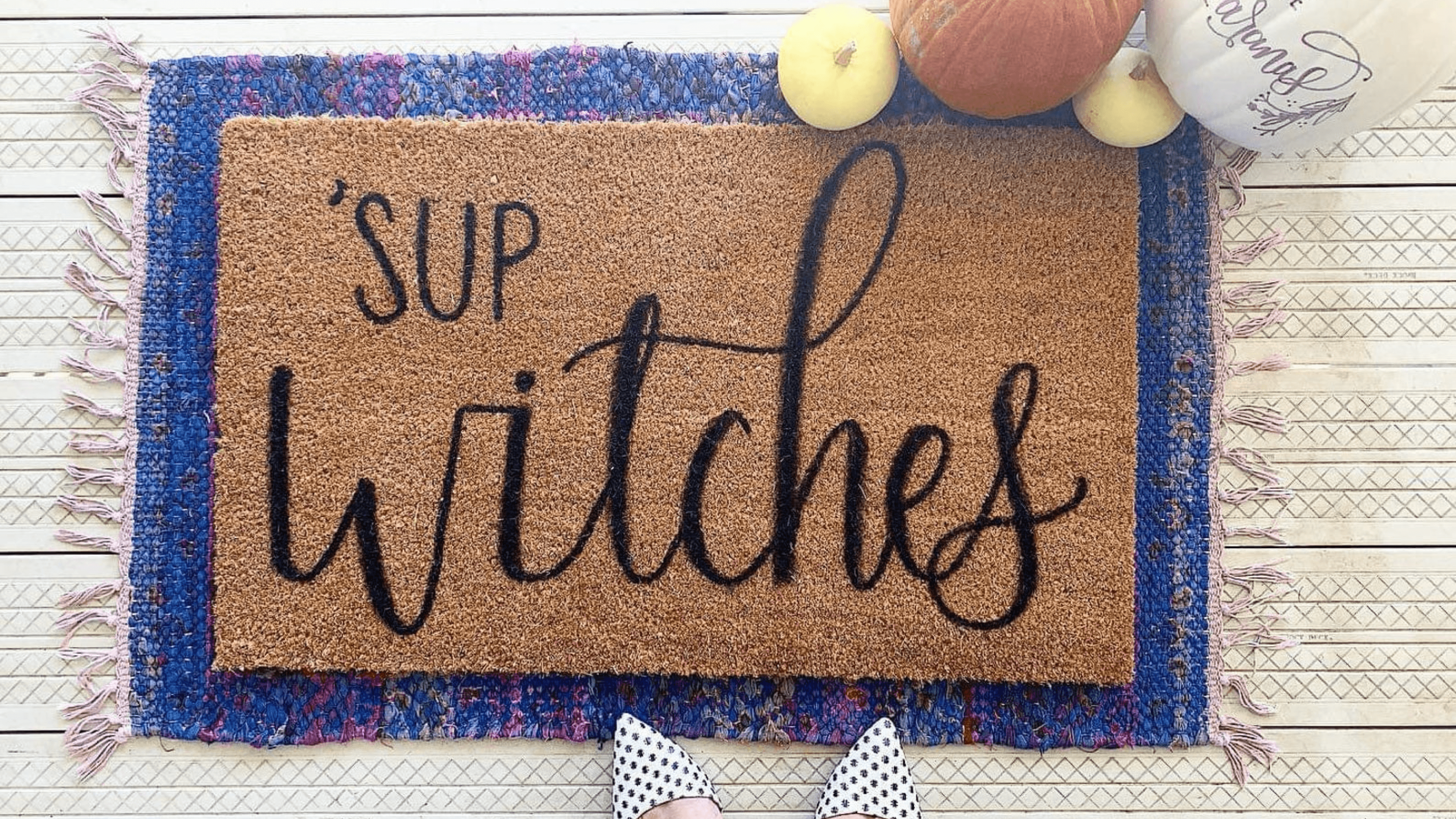 Sup Witches doormat for halloween