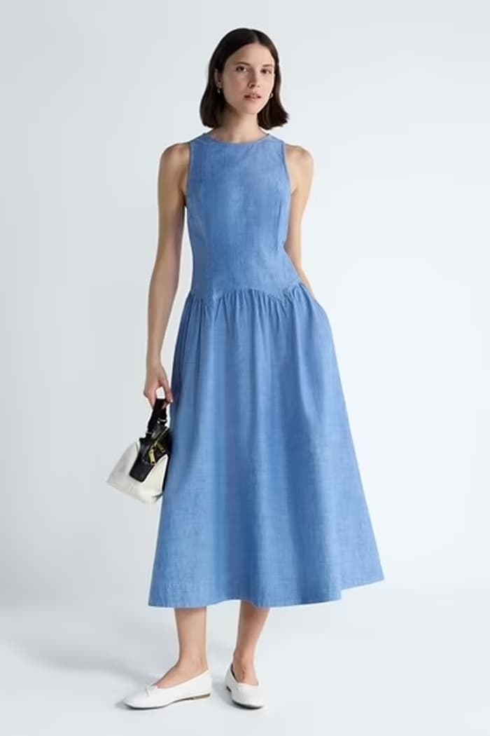 Women’s Sleeveless Cotton Racer Back Maxi Dress