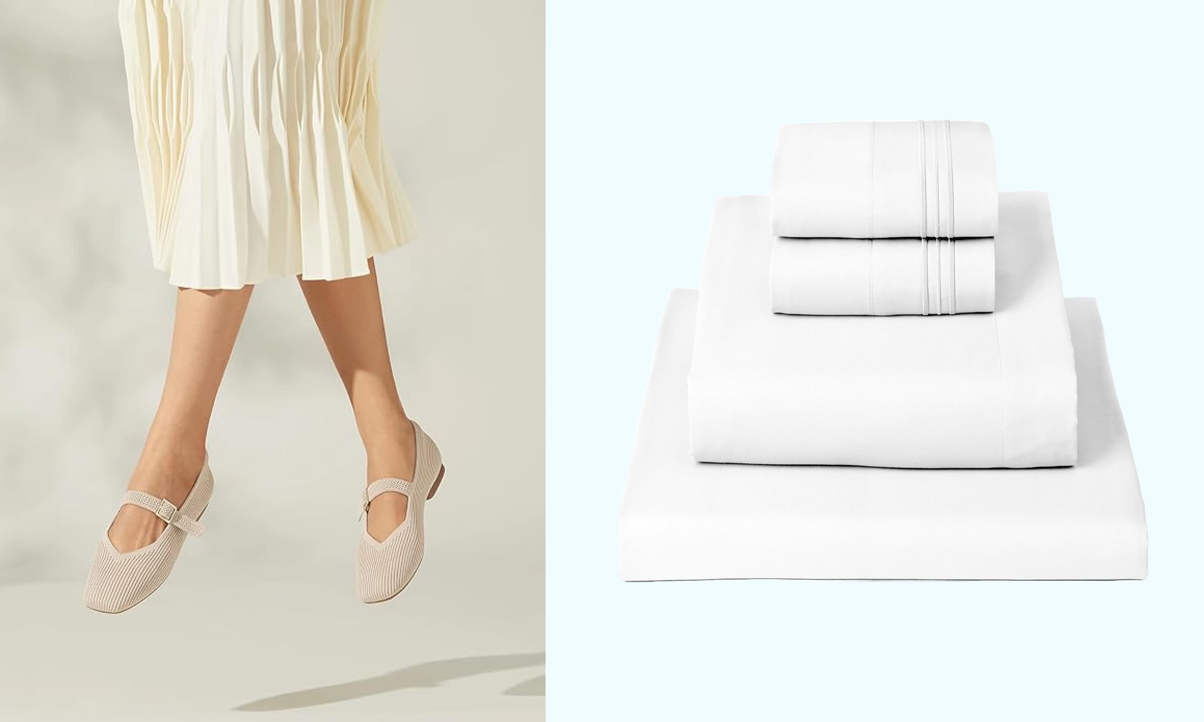 ballet flats, sheet set