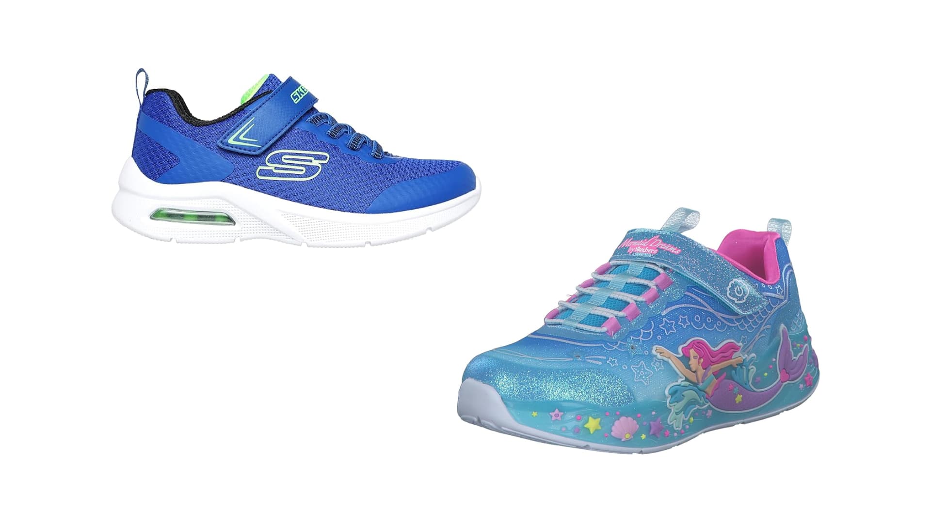 Skechers Boy's Microspec Max-Vaptix Sneaker, Blue/Lime, 13 Little Kid