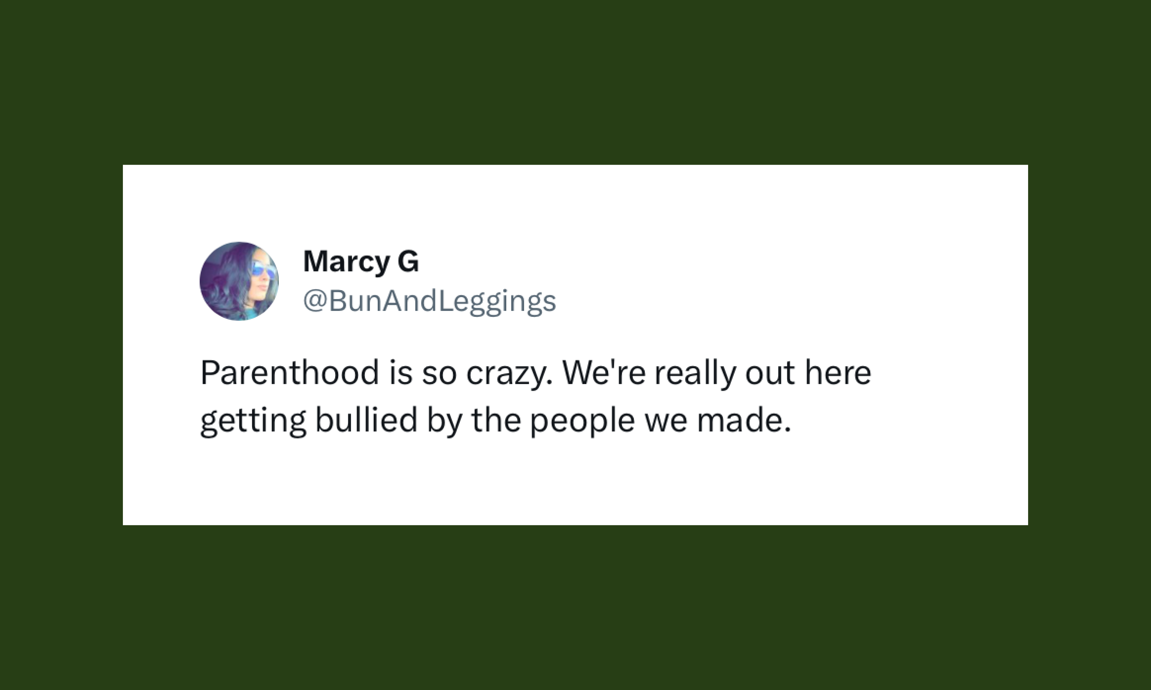 Image from a tweet on X about parenting
