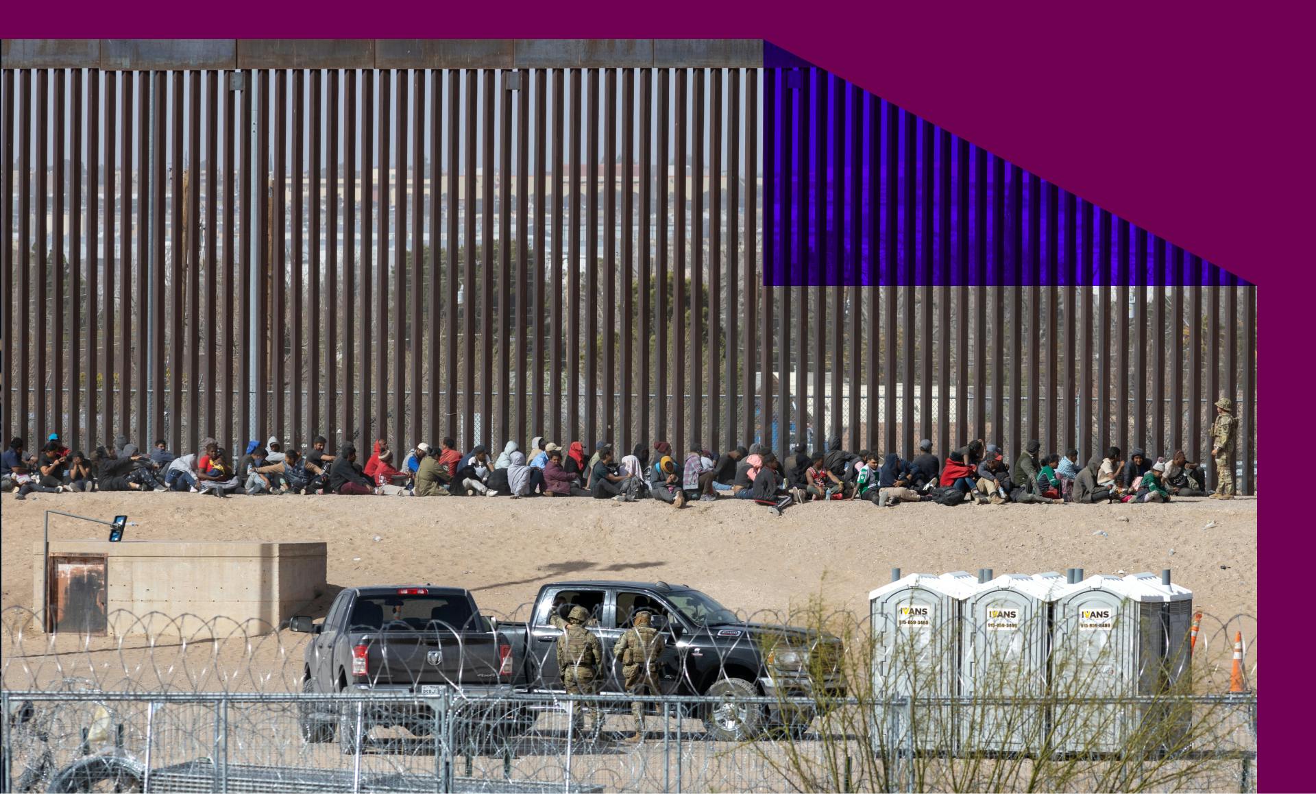 Hundreds of migrants continue attempting to cross the border to reach the Mexico-US border, in Ciudad Juarez, Mexico on March 29, 2024