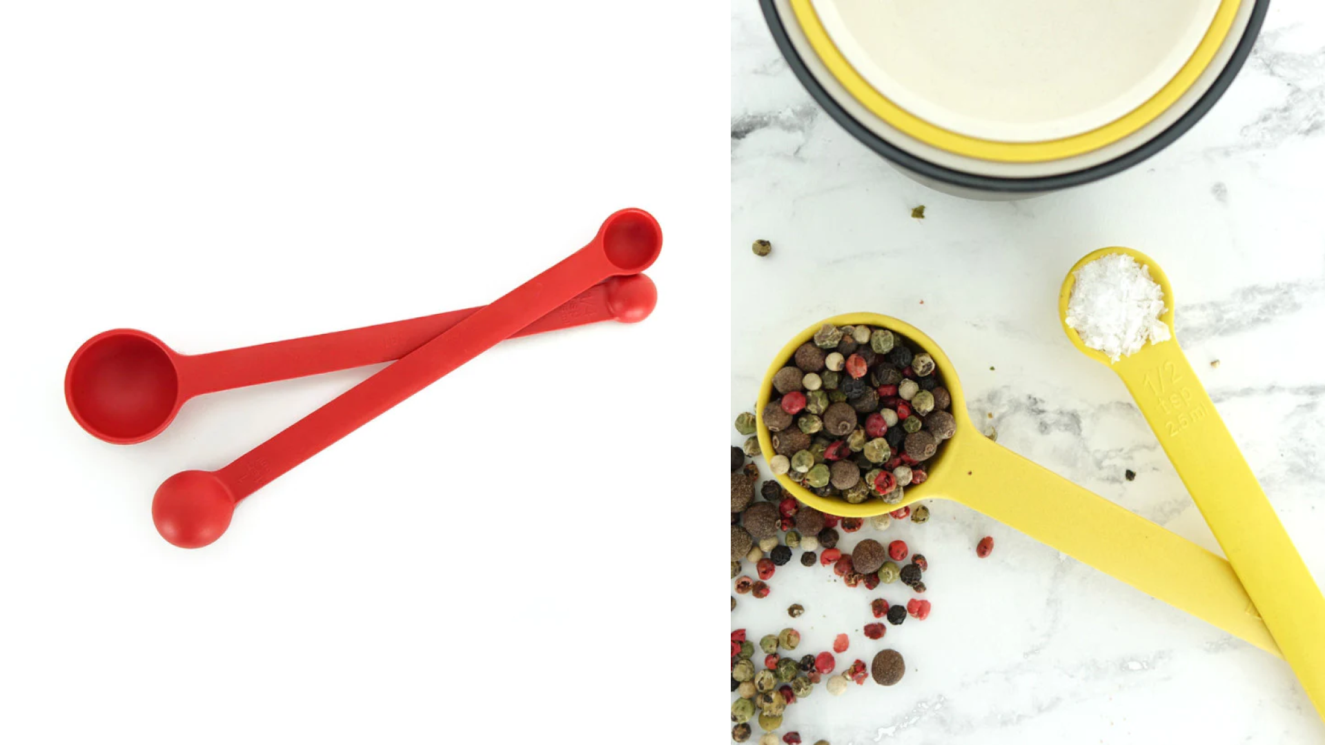 Holiday Baking Prep Set, Mixing Bowls, Measuring Spoons and Silicone Spatula