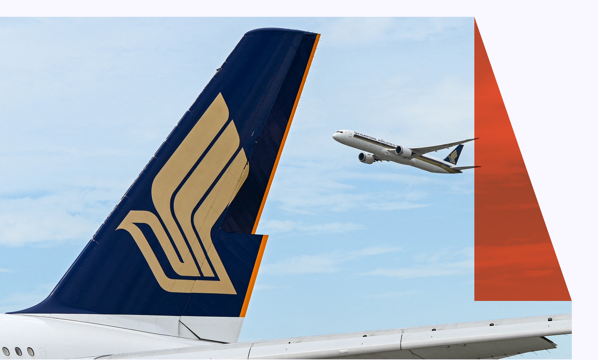 A Singapore Airlines aircraft takes-off from Singapore Changi Airport in Singapore on April 15, 2024