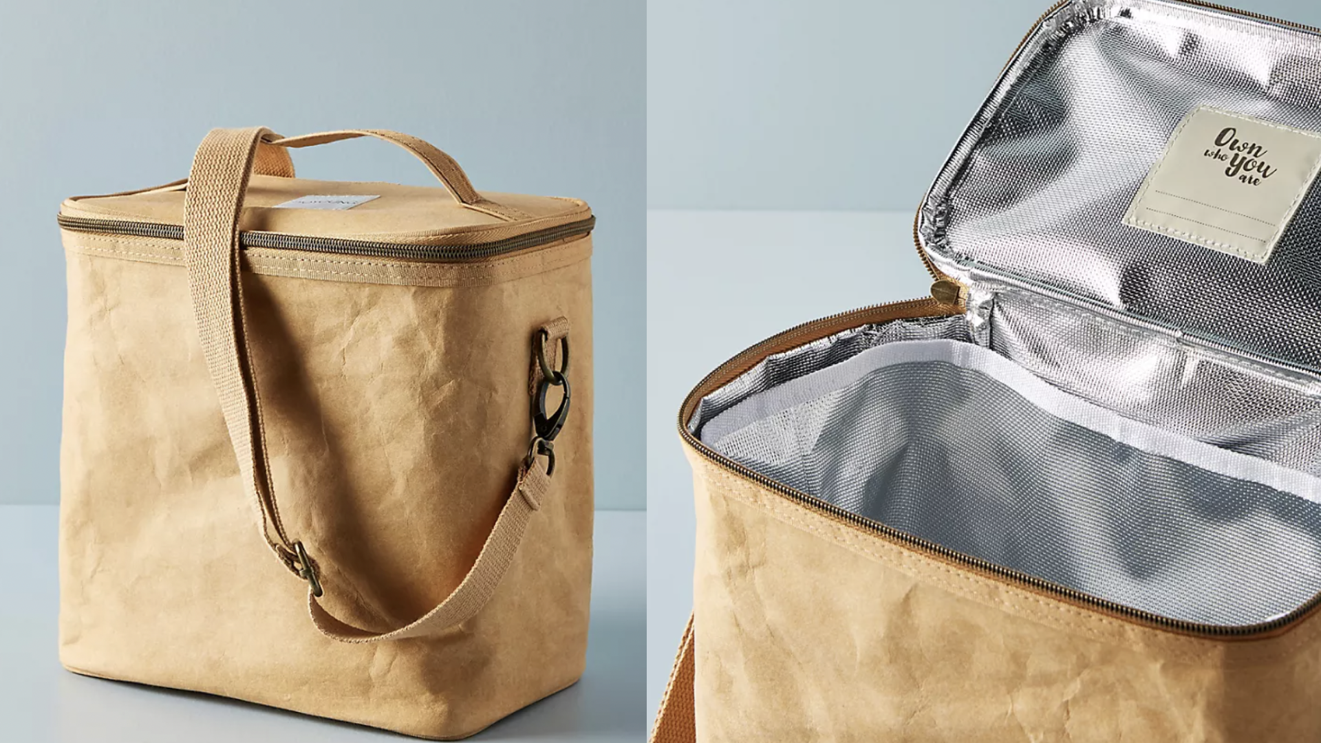 Waxed Canvas Lunch Bag, Water Resistant Stylish Lunch Bags