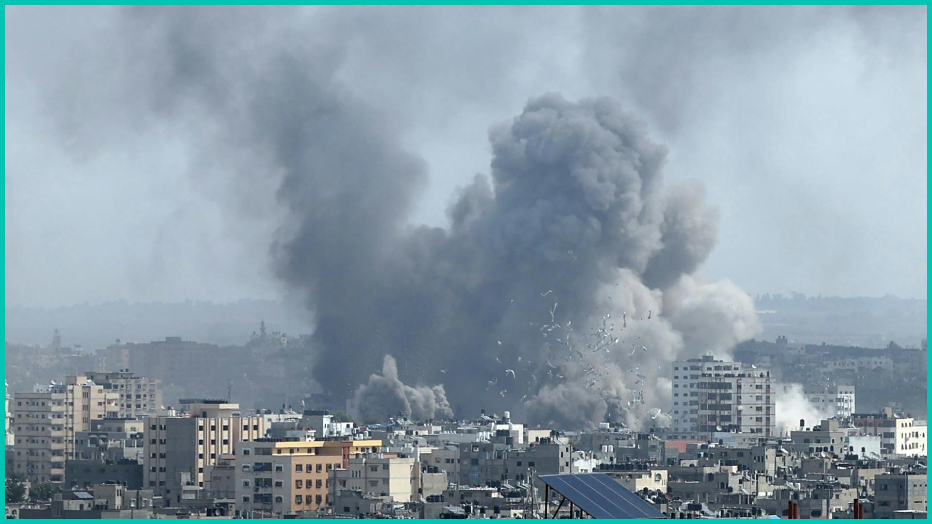 Smoke rises after Israeli airstrikes in Jabalia Camp in Gaza City