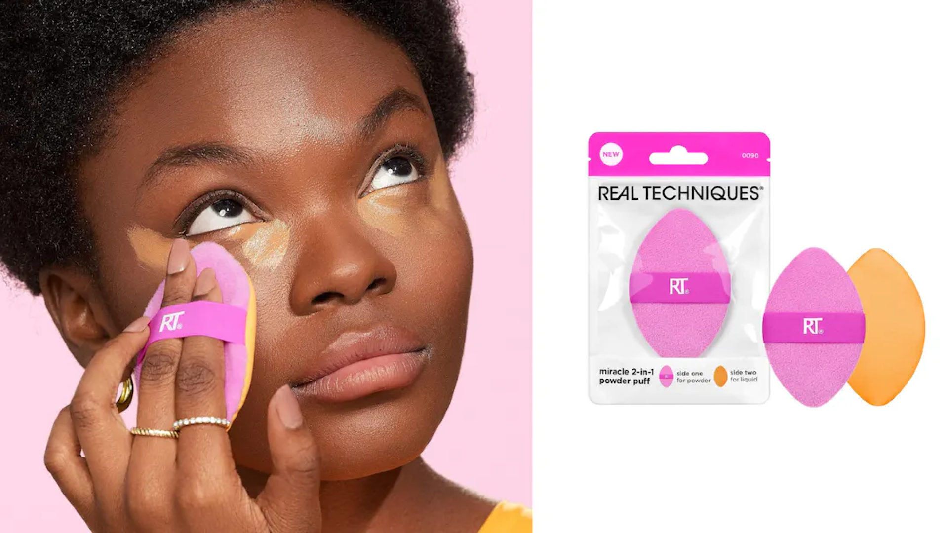 real techniques 2-in-1 powder puff