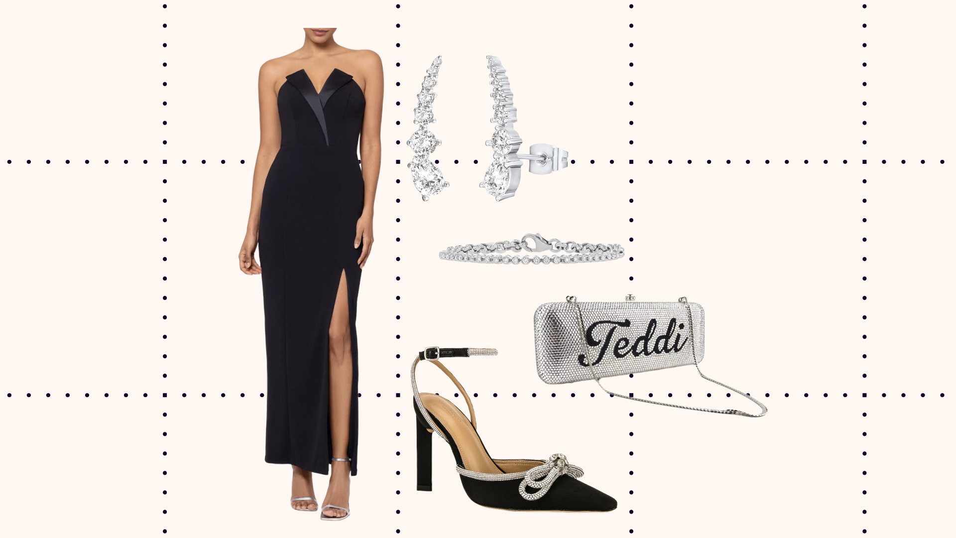 black tie wedding guest outfit