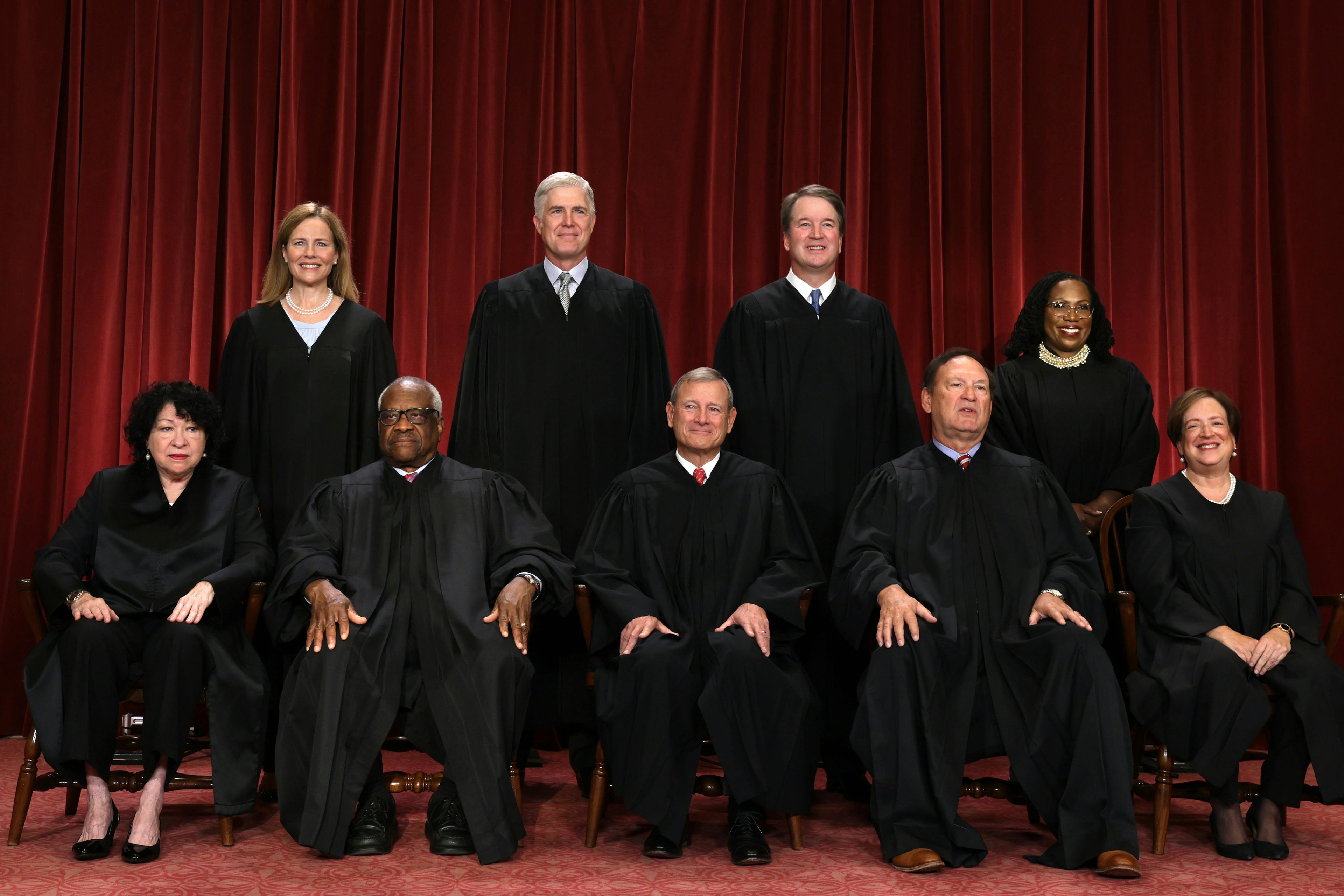 The nine SCOTUS justices