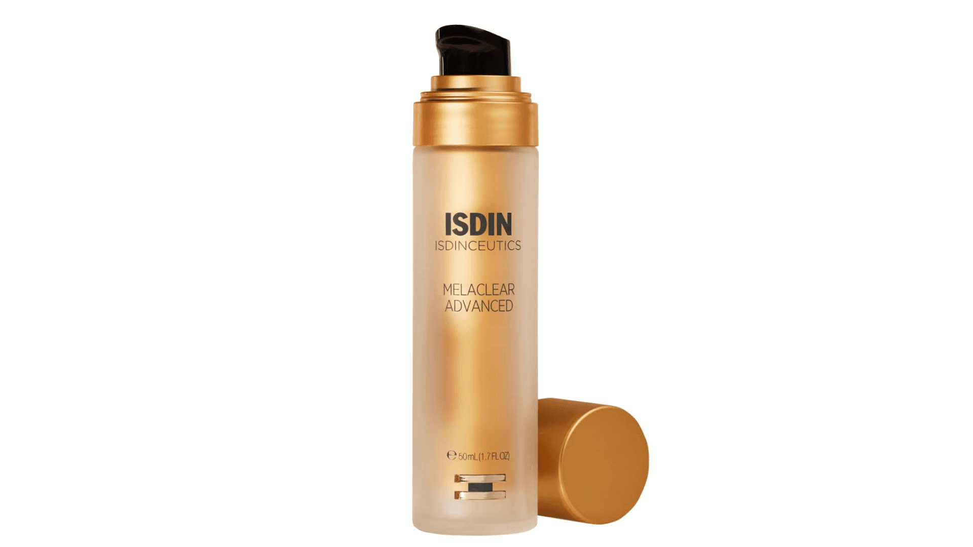 Gold opaque bottle of ISDIN serum
