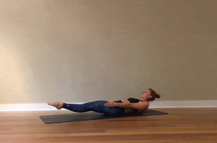 Hollow hold to boat pose