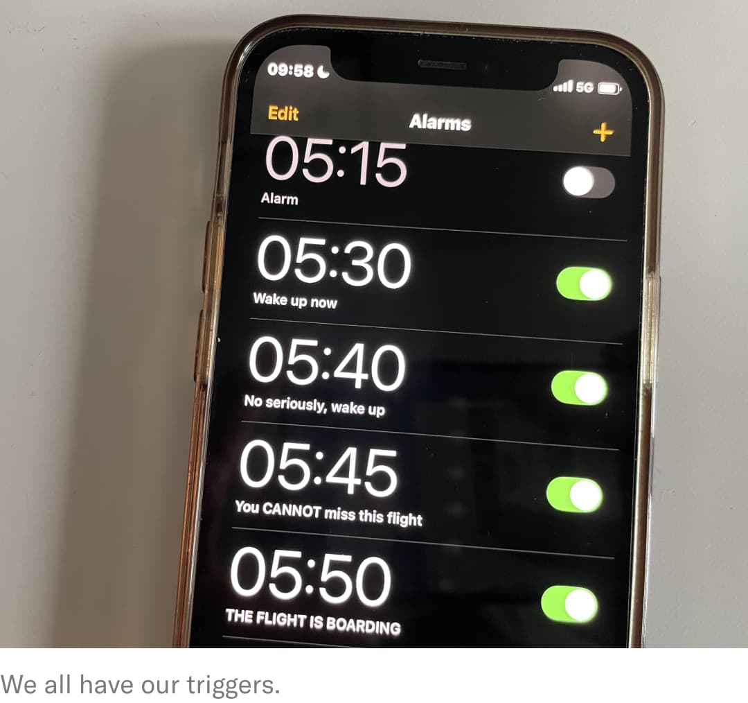 phone alarms