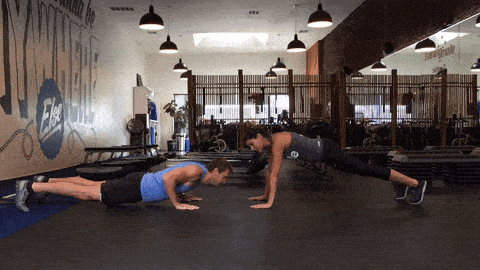 Partner platypus push-up