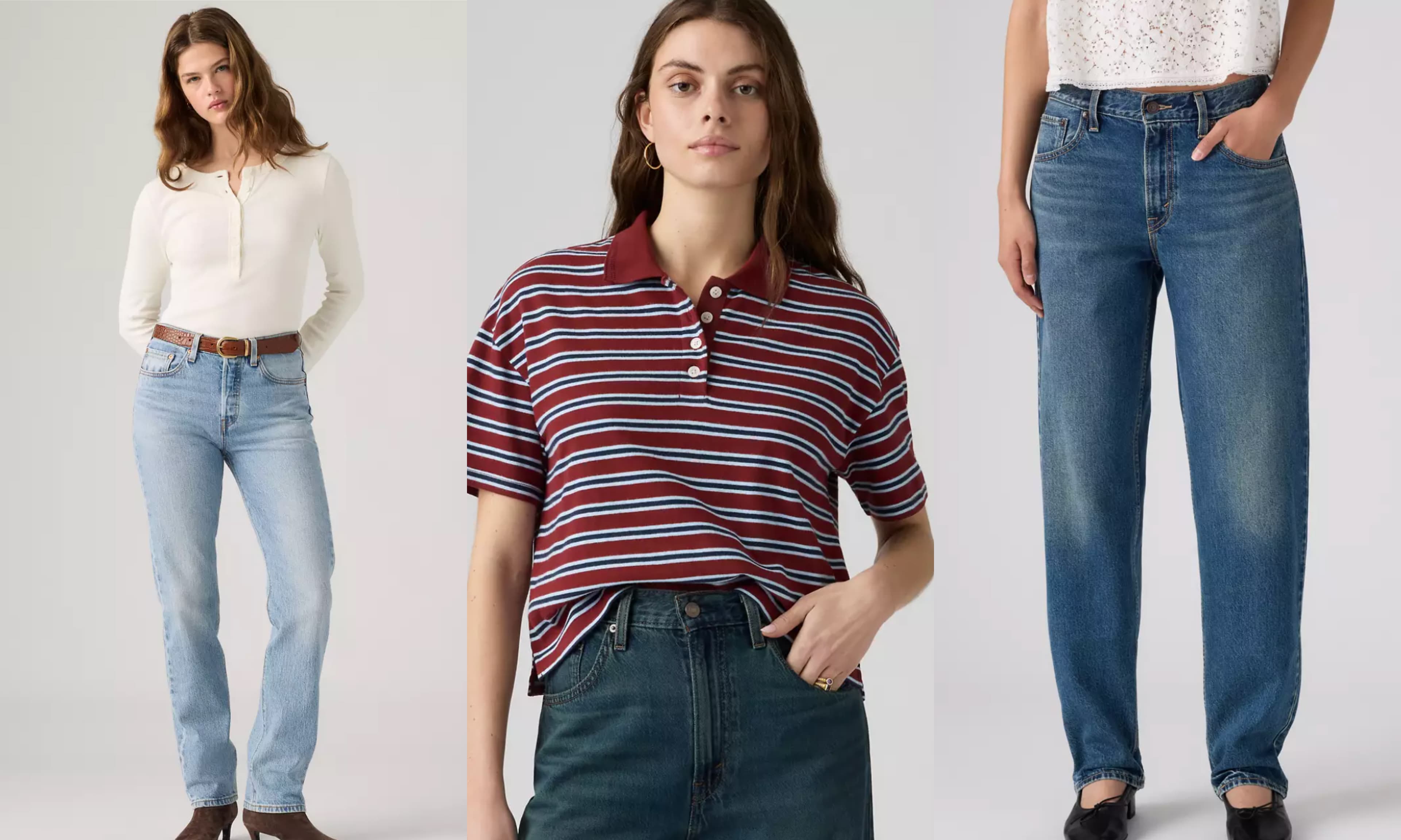 jeans, polo shirt
