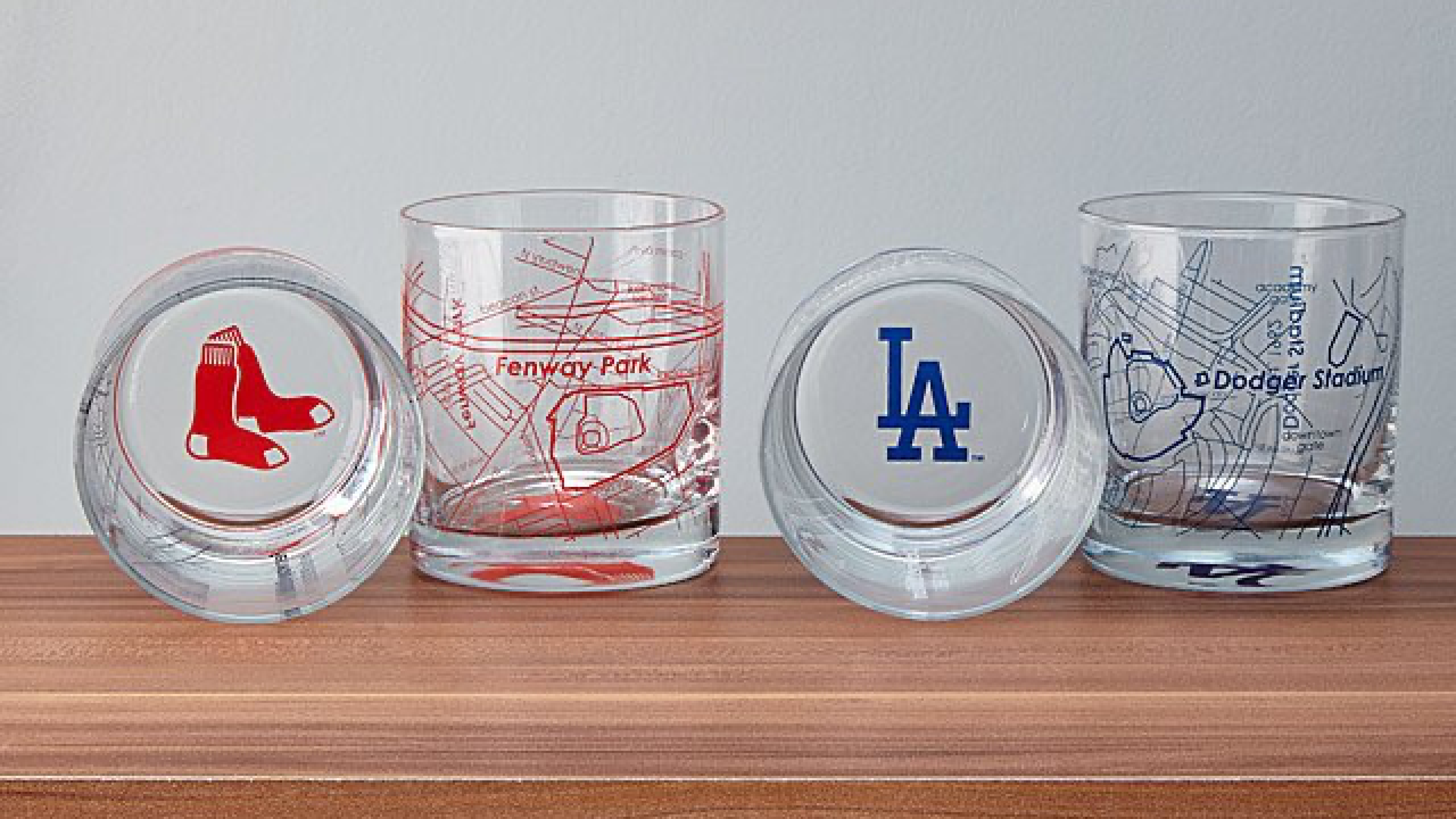 baseball map whiskey glasses