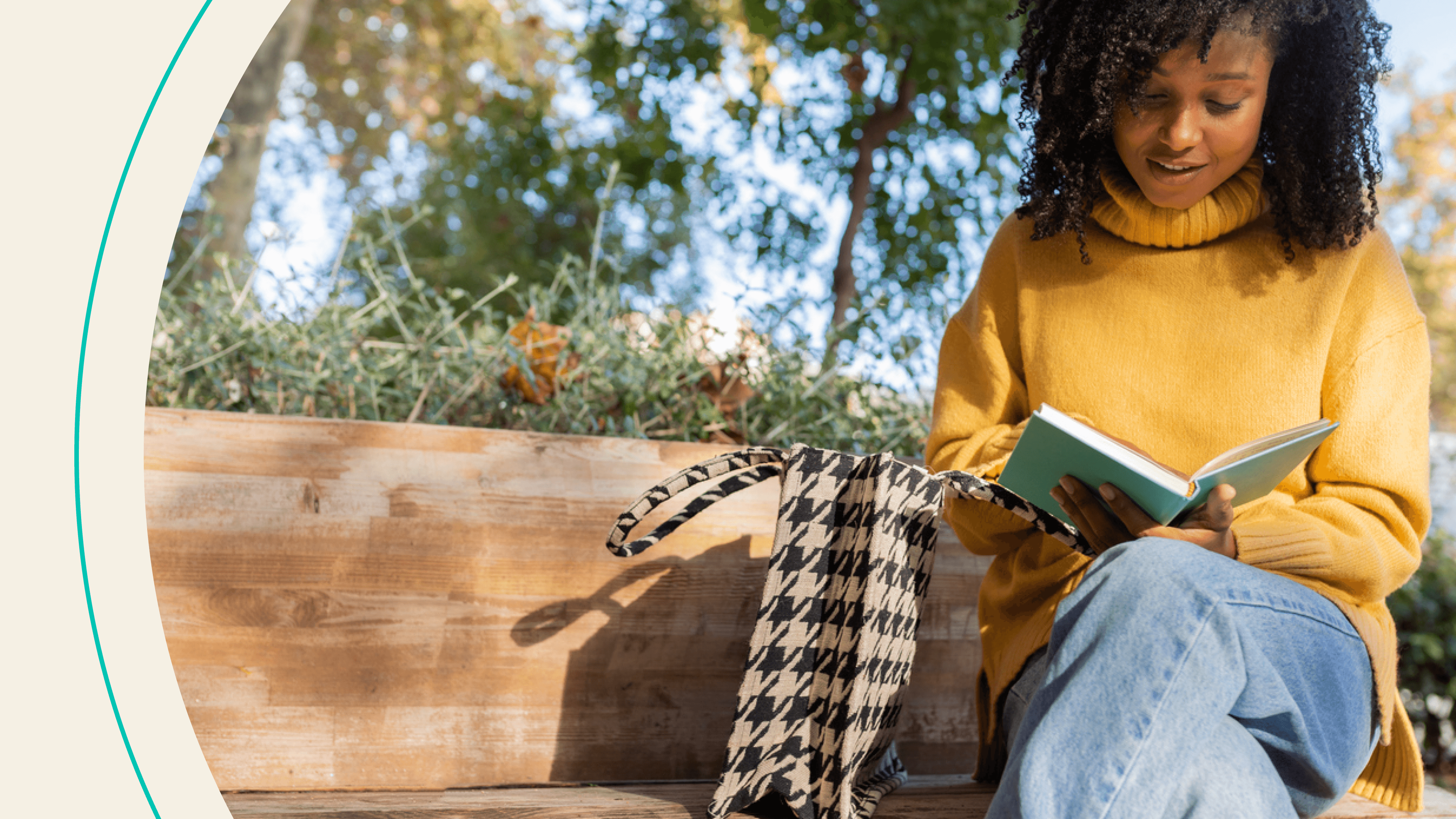 accessibility, woman reading a book