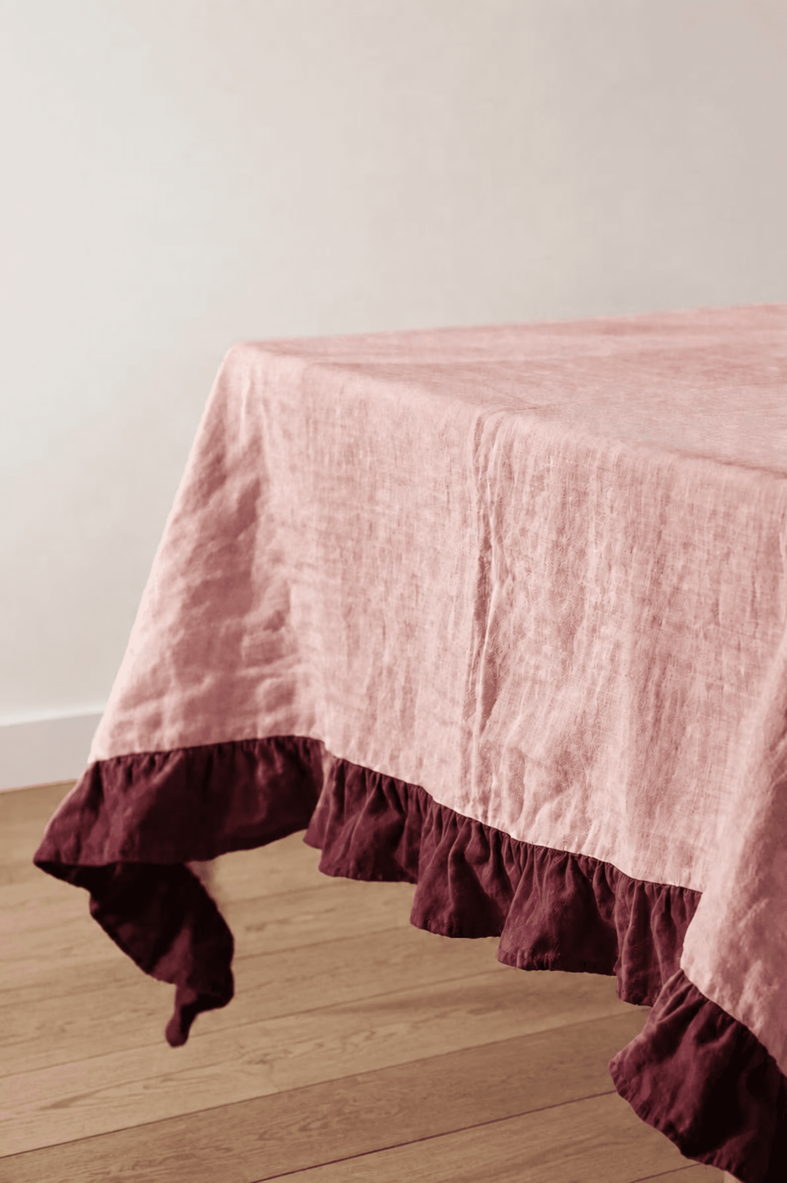 Etsy Flax Thread Home Linen Ruffle Tablecloth