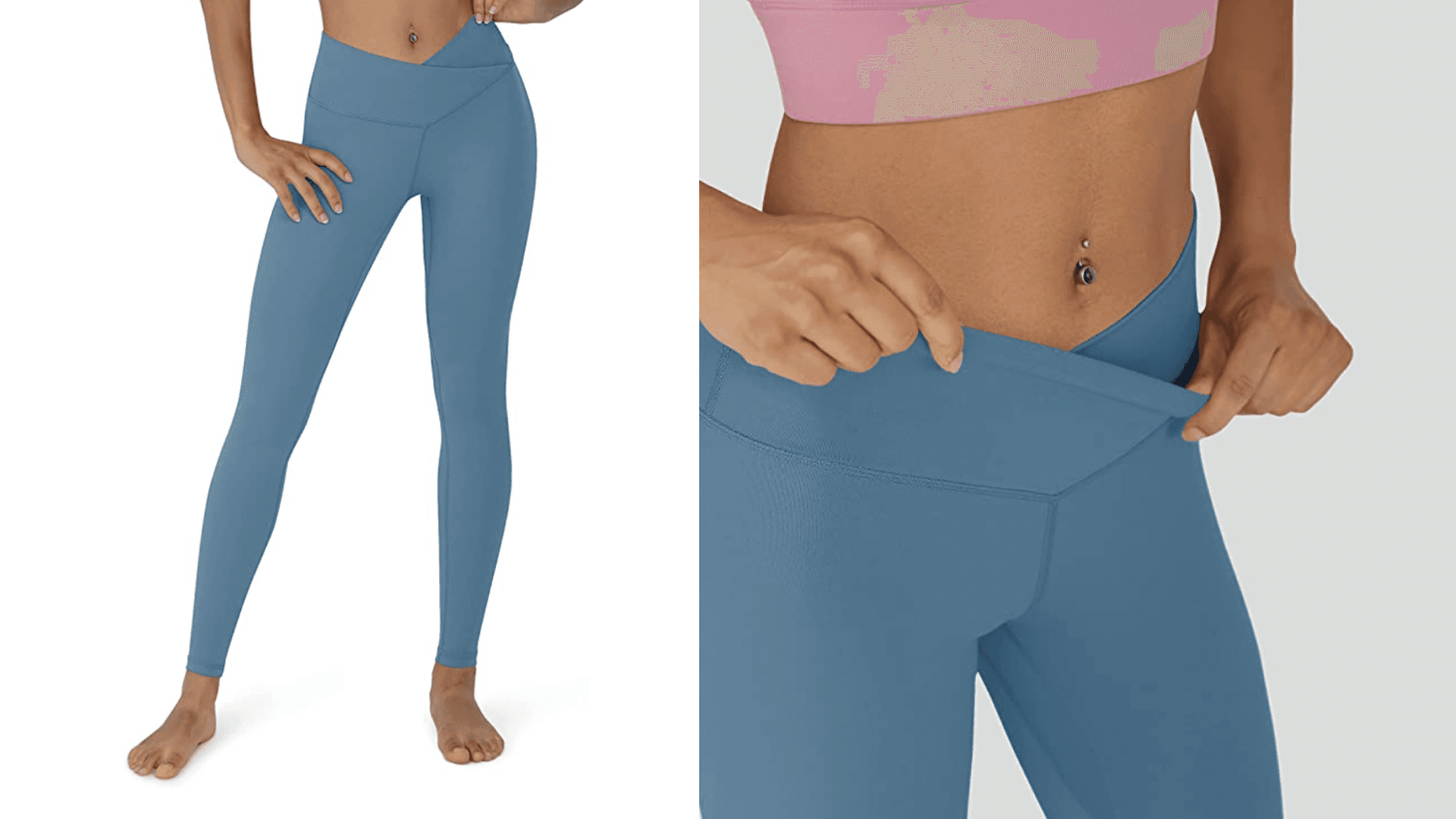 Amazon leggings with a compressive waist and inside pocket