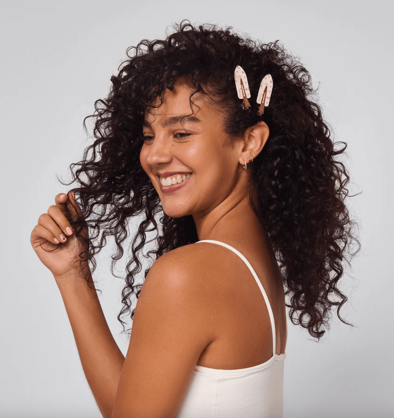 Kitsch Cherry Print Creaseless Clips 4pc Set