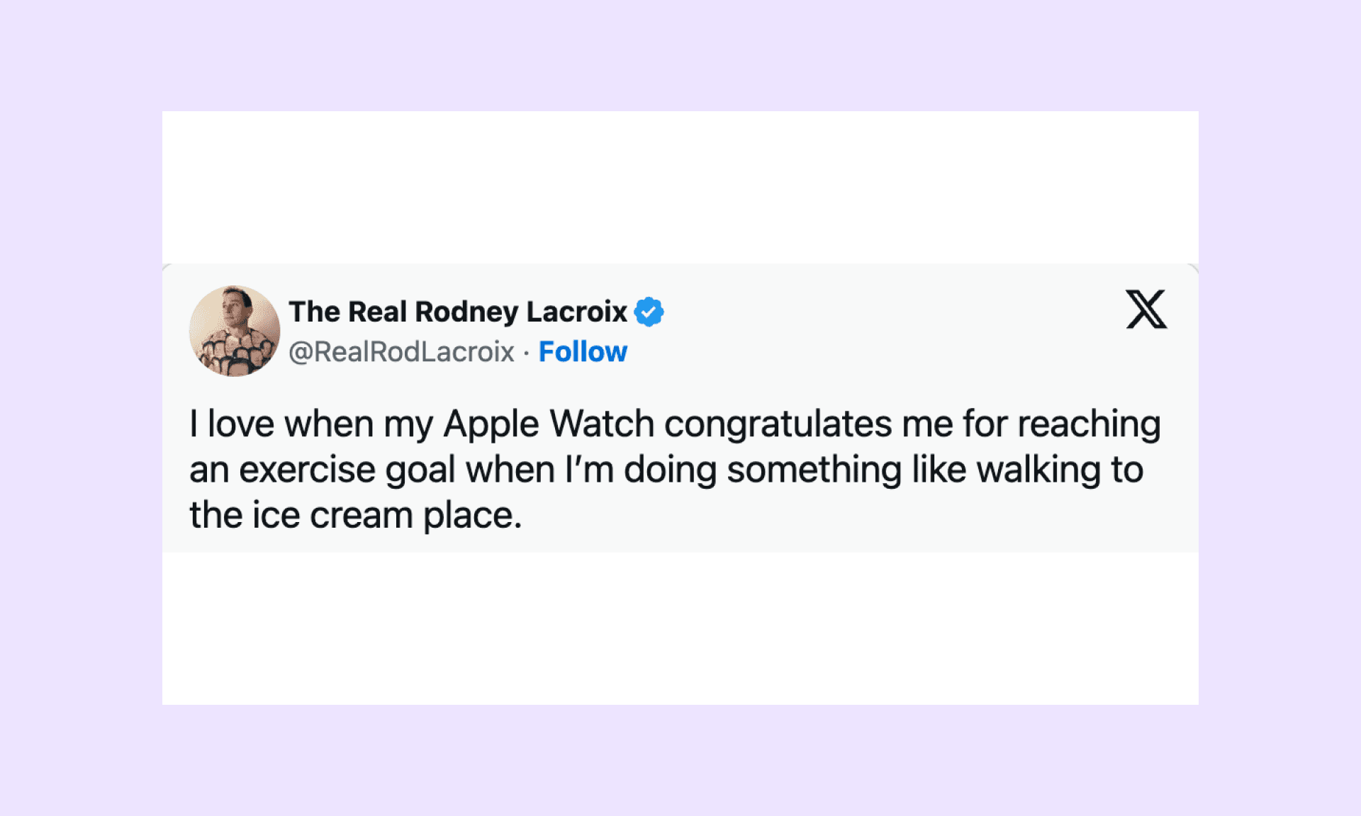 Apple Watch congratulating you for walking to ice cream shop