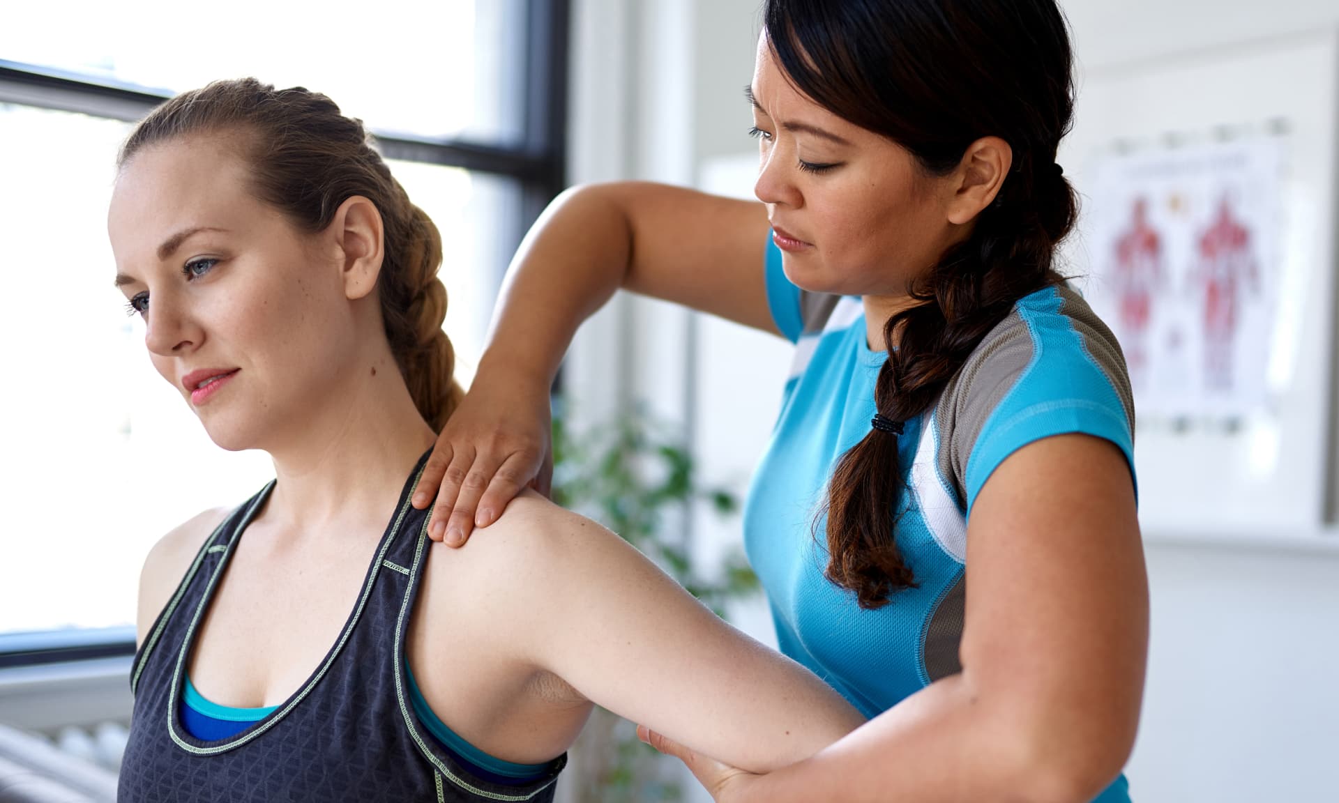 woman receive physical therapy