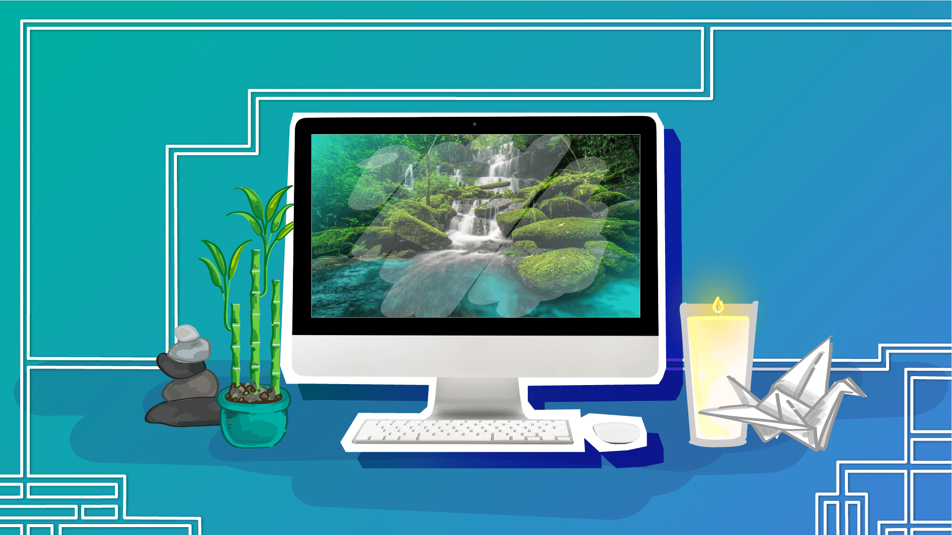 Clean Desk Illustration