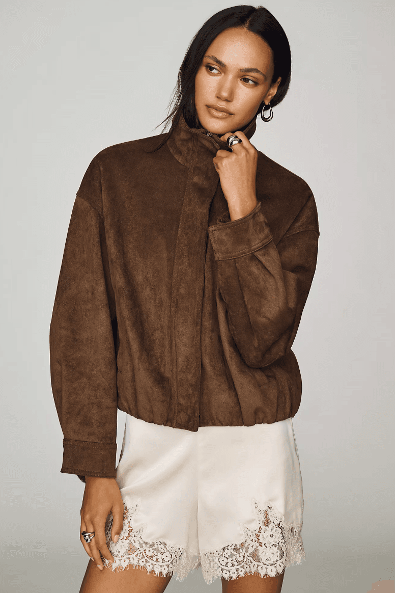 maeve faux suede jacket