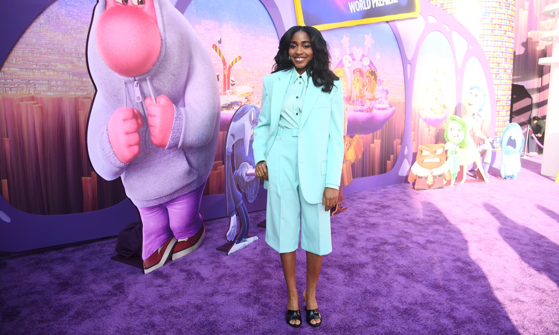 Ayo Edebiri wearing a capri pantsuit