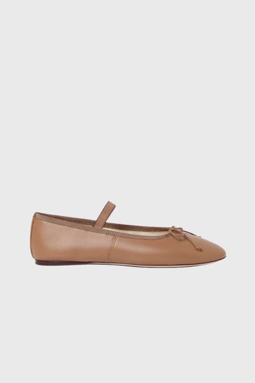 Best for a Splurge Shoe: Leonie Black Leather Ballet Flat