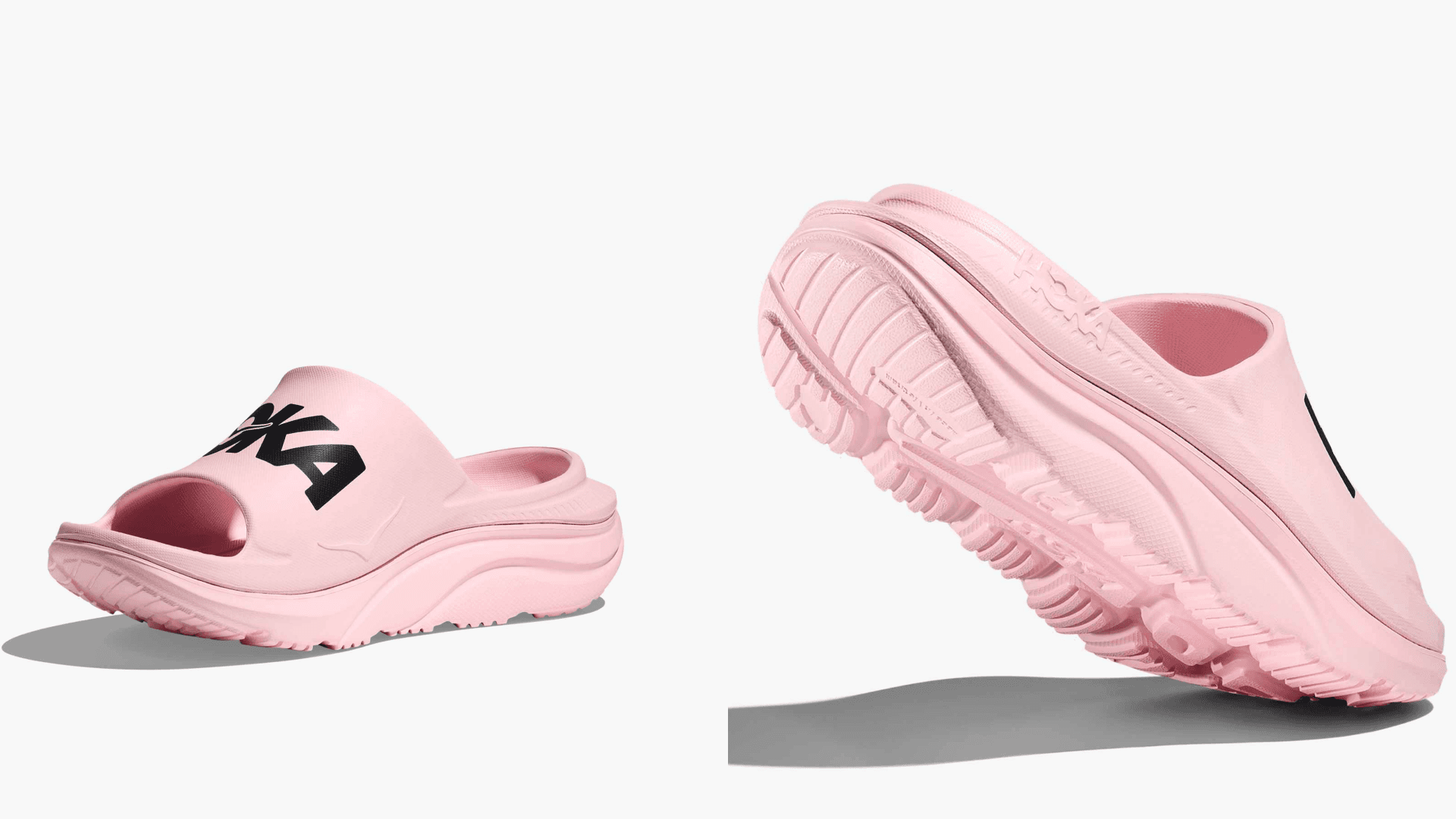 Pink slide with black logo