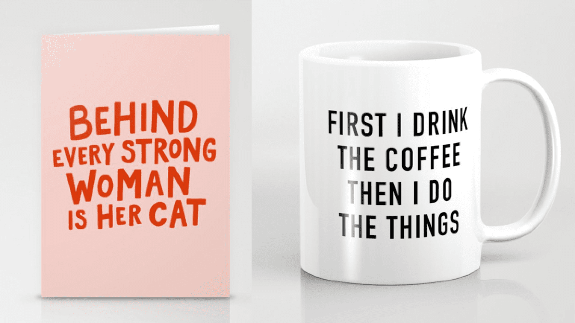 Society 6 yoga mat, coffee cup