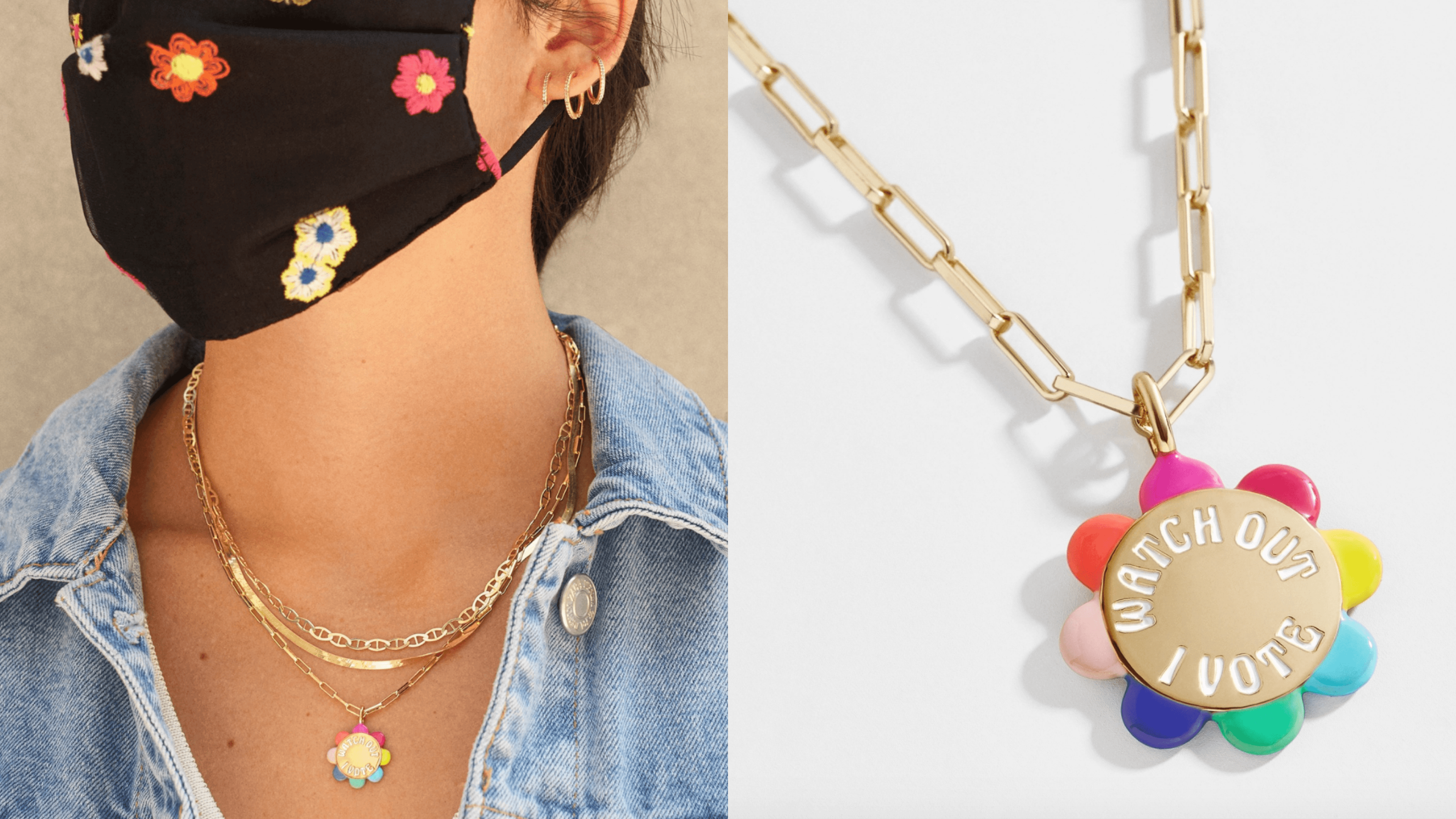 flower vote necklace