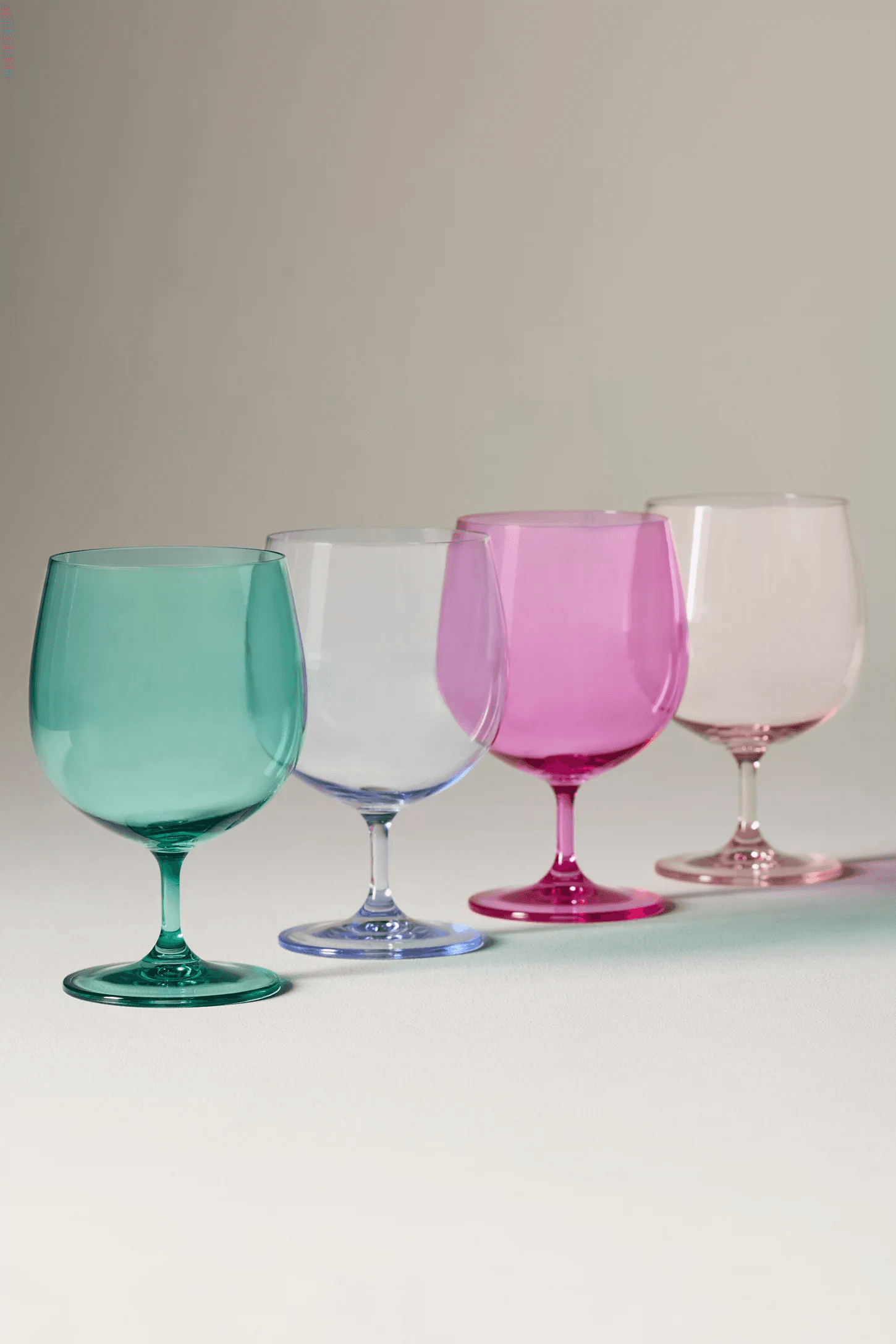 Anthropologie Peony Goblet Glasses