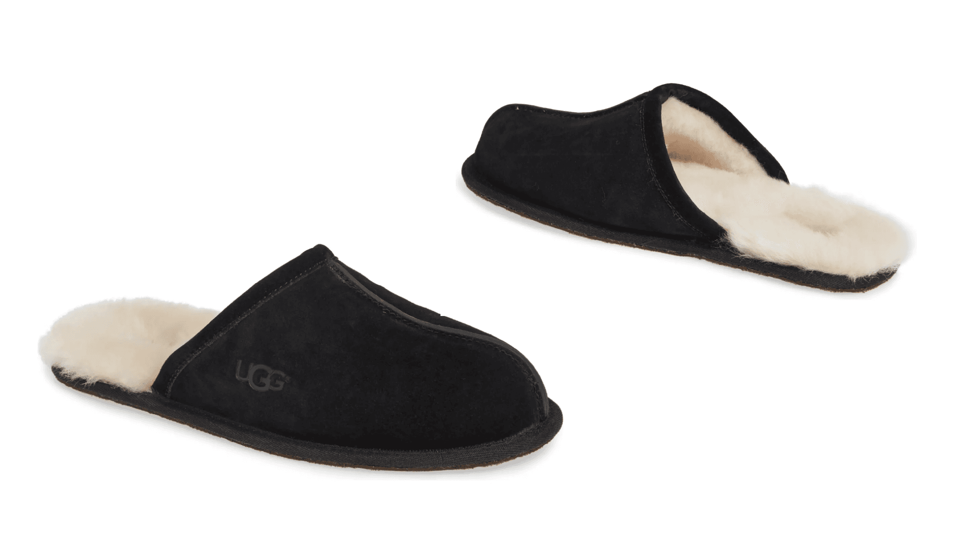 A pair of fur-lined slippers