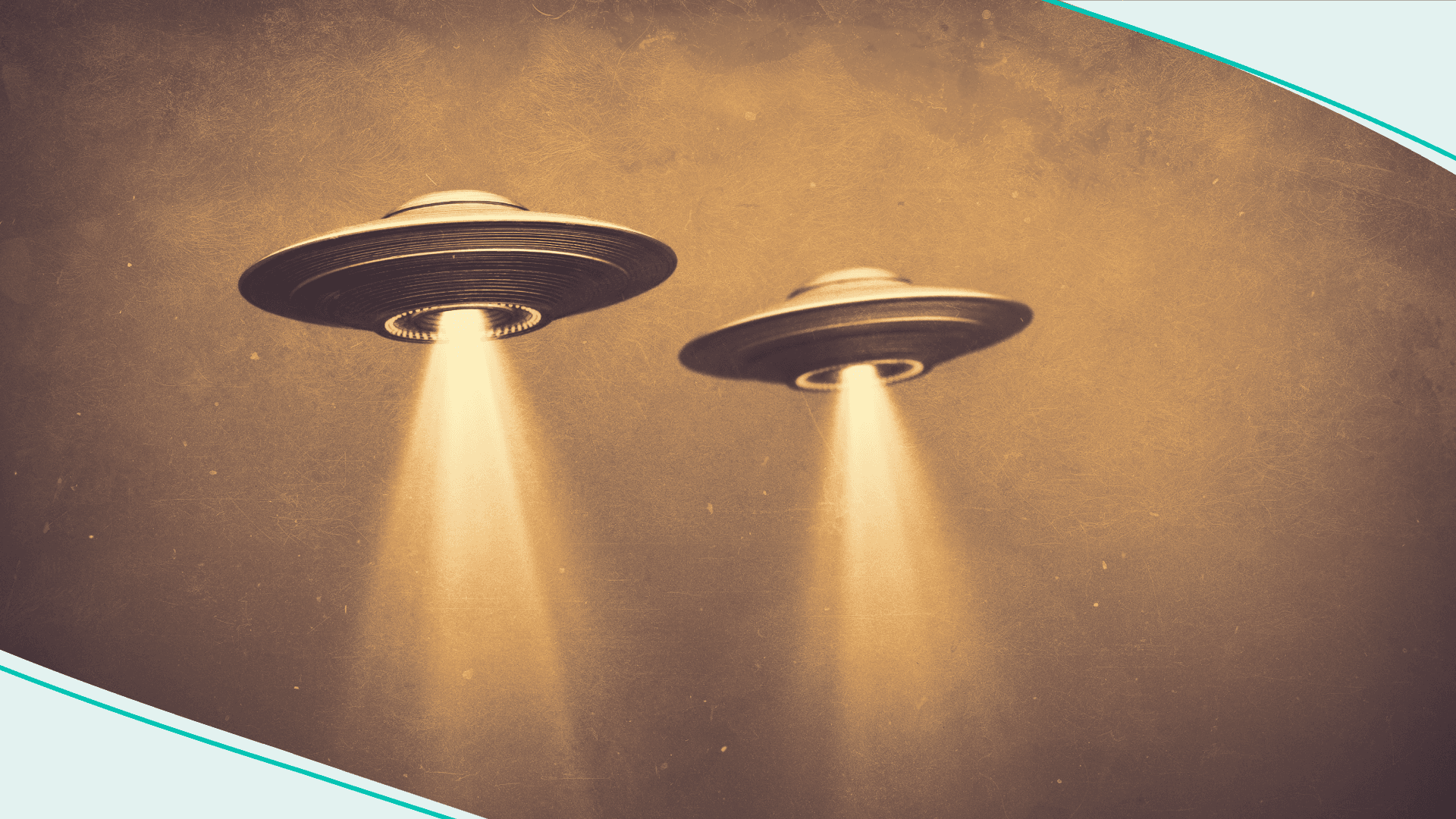 Unidentified flying objects (UFOs), illustration.