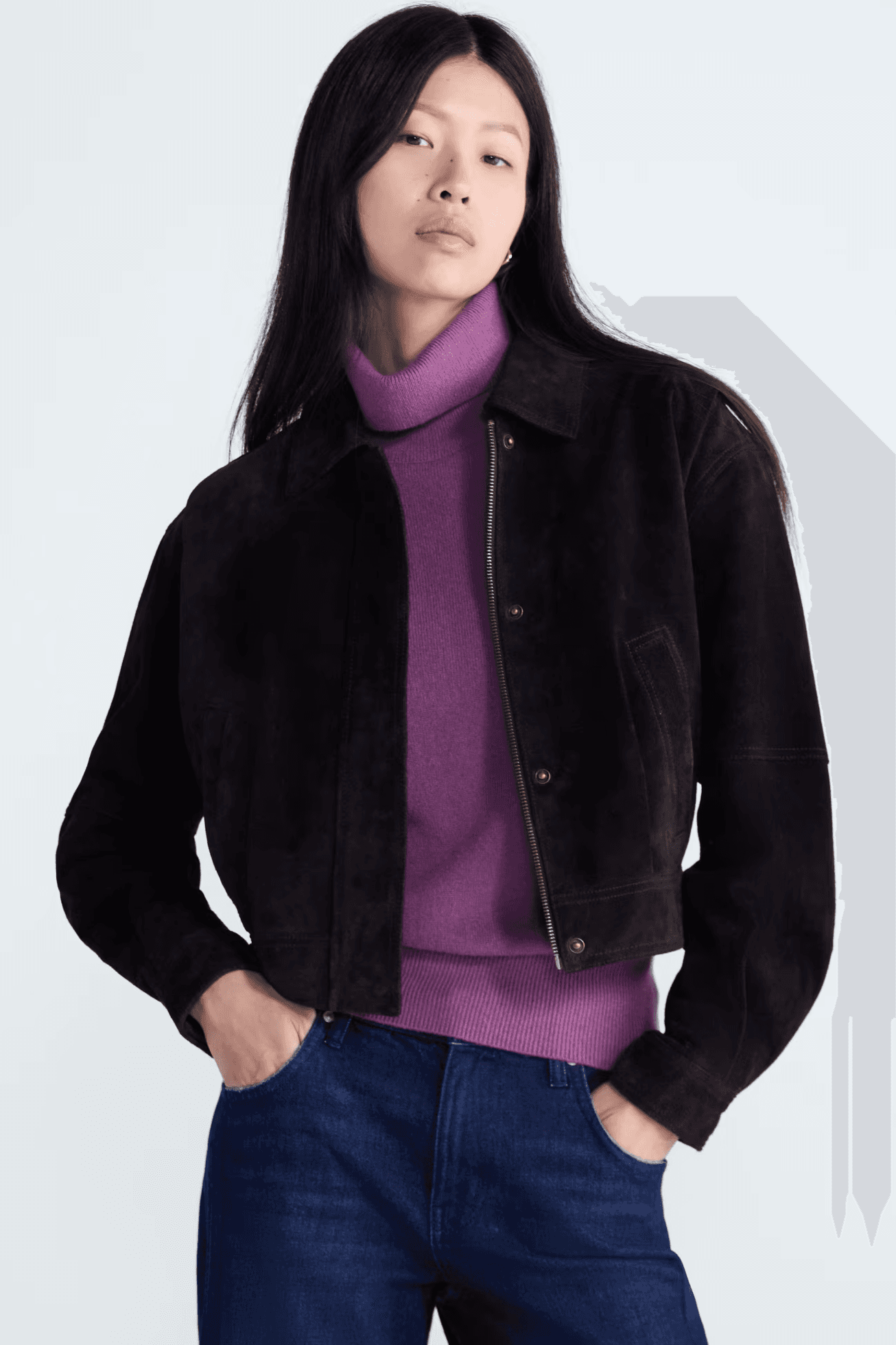 Cropped Suede Jacket