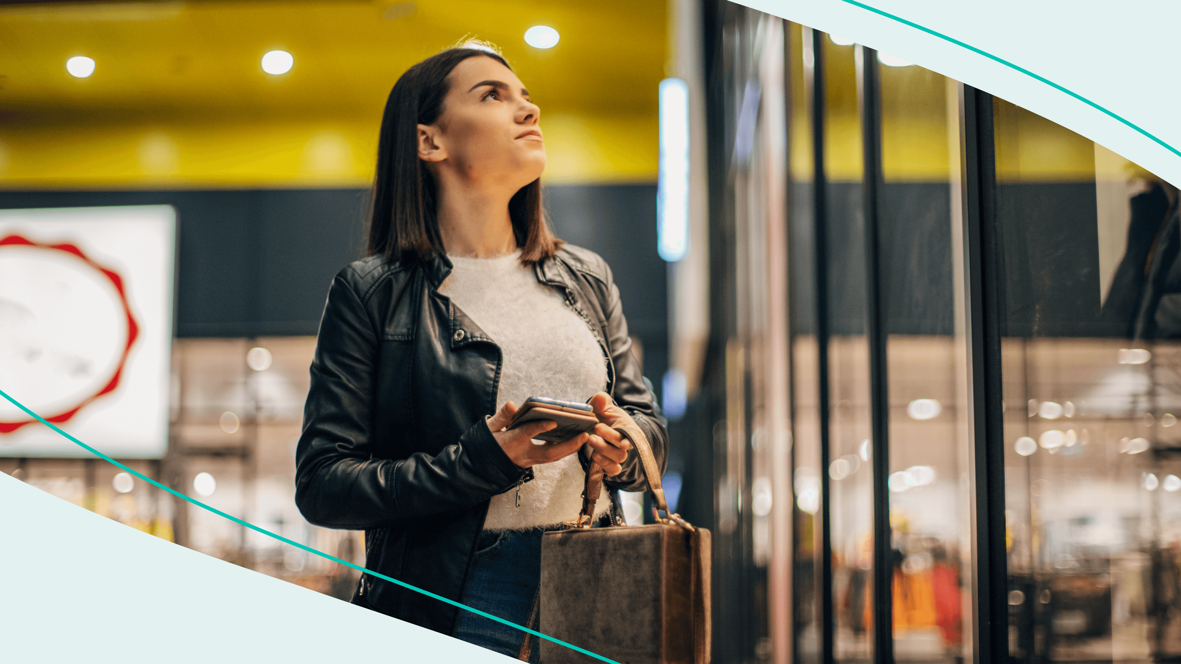 A woman shopping in a store