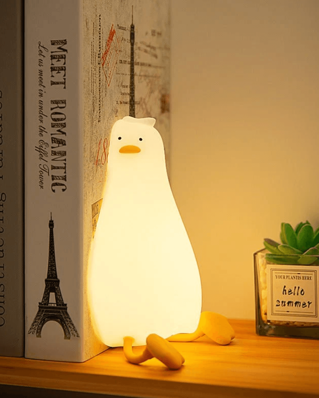 Lying Flat Duck Night Light LED Squishy Duck Lamp