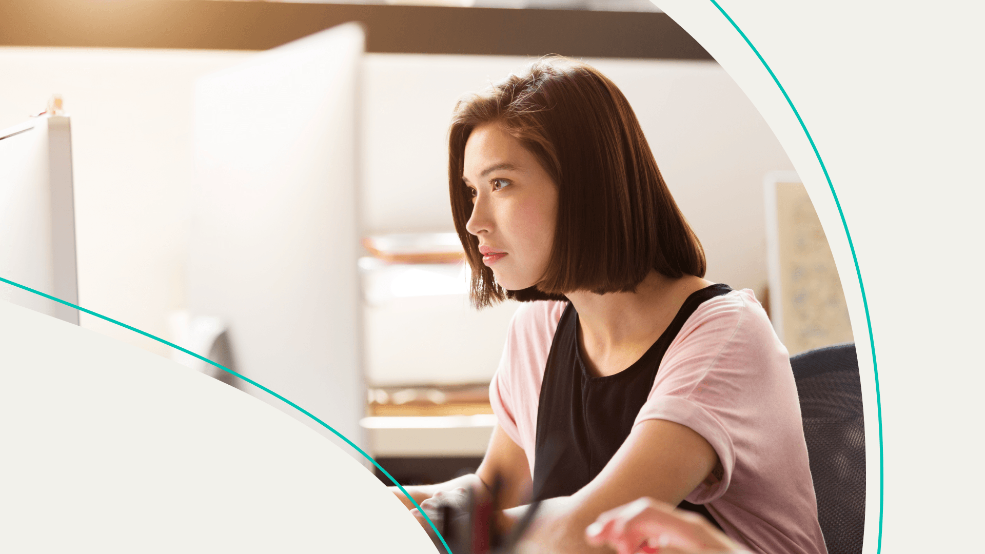 accessibility, woman using computer