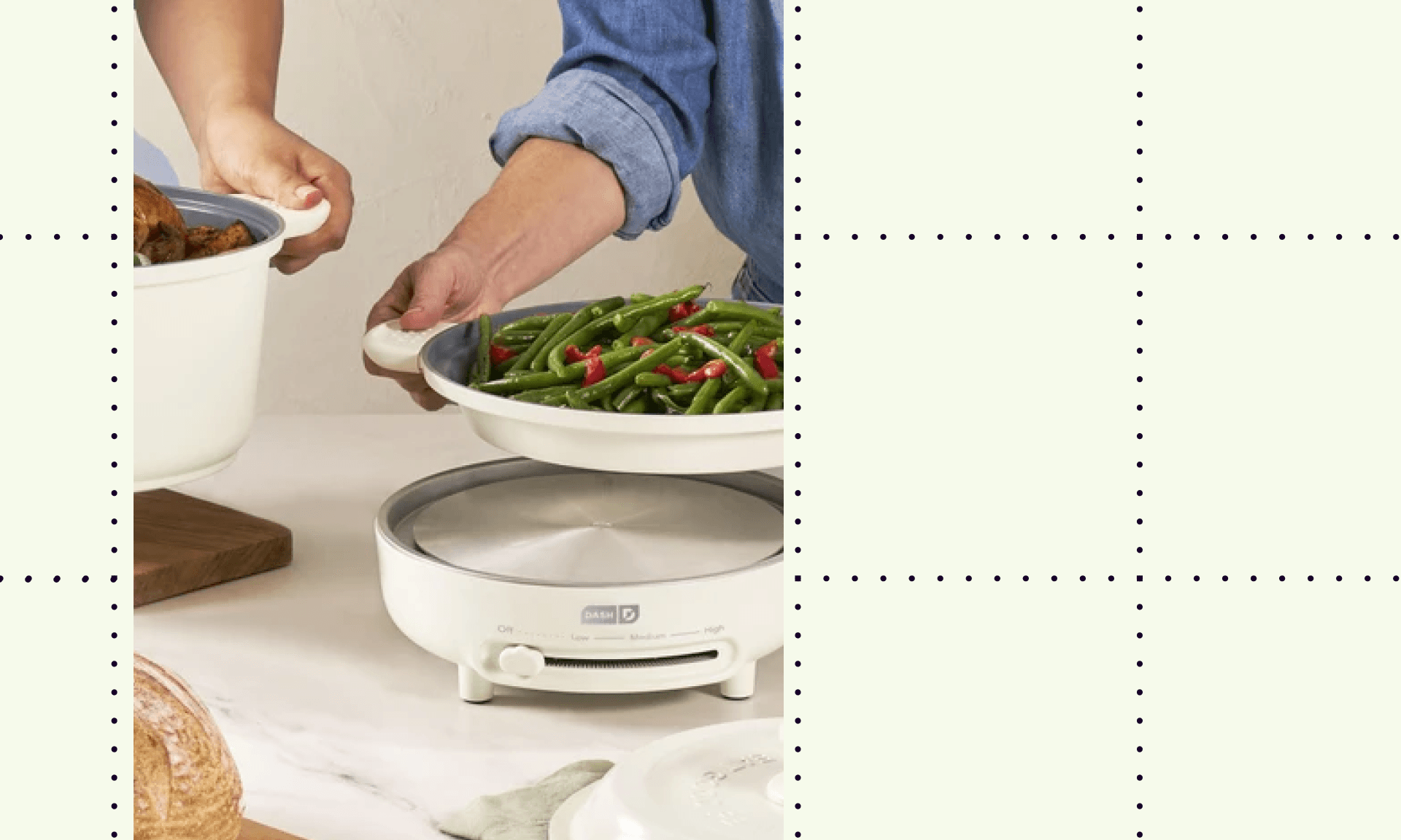 Stacks Ceramic Cookware Set with Electric Burner