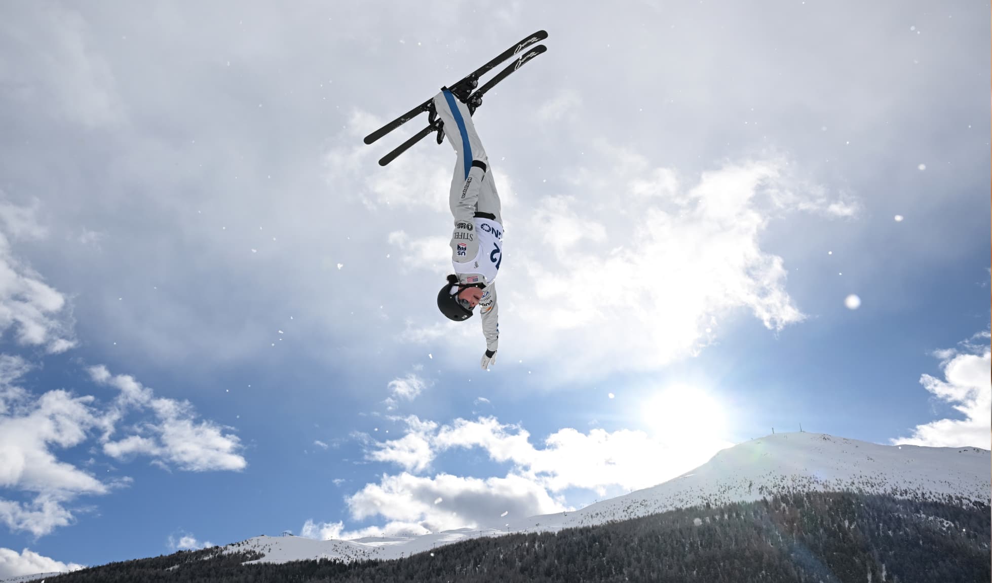 Kaila Kuhn of Team United States during the warm-up for the FIS World Cup Aerials & Moguls
