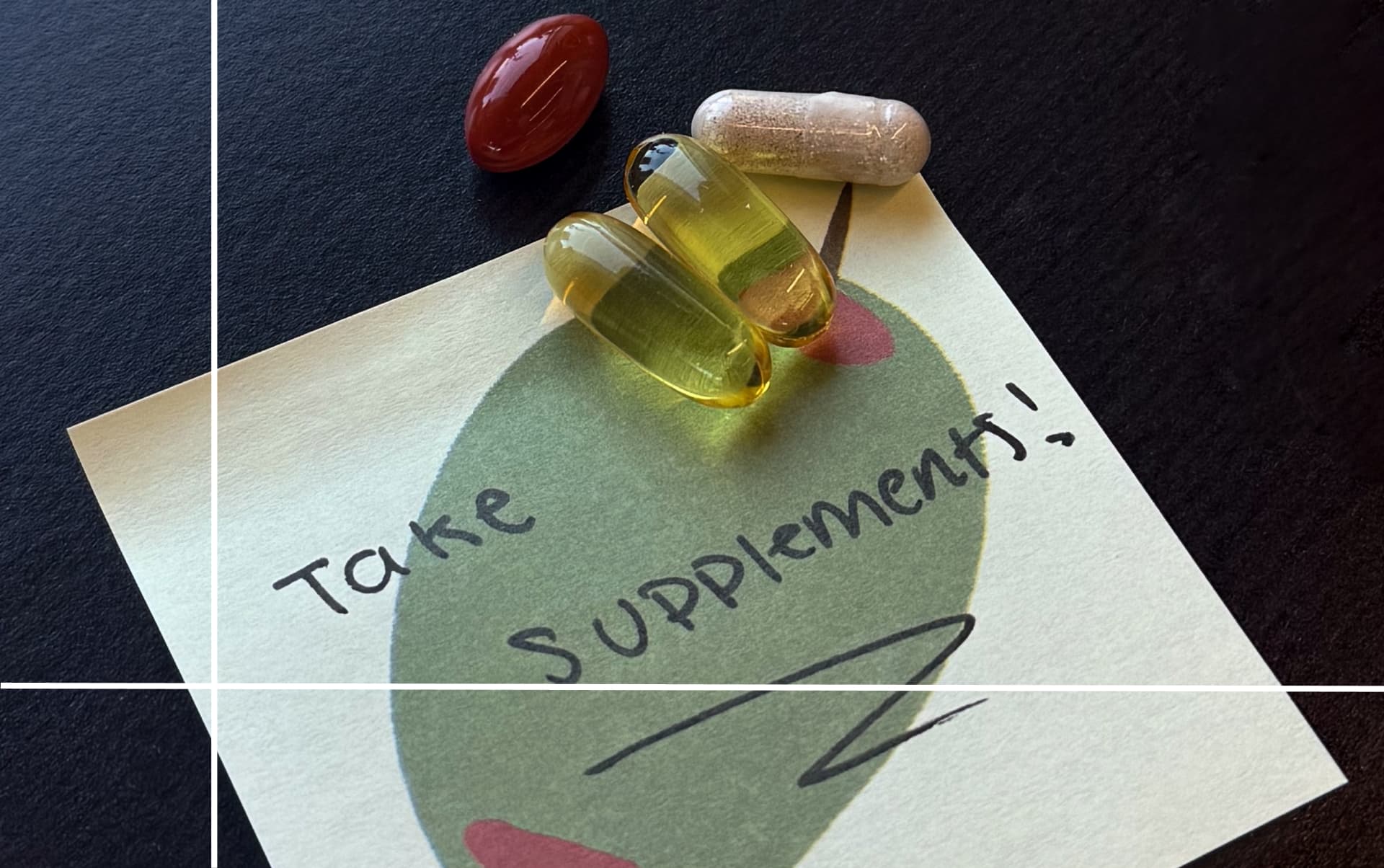 supplements on post-it