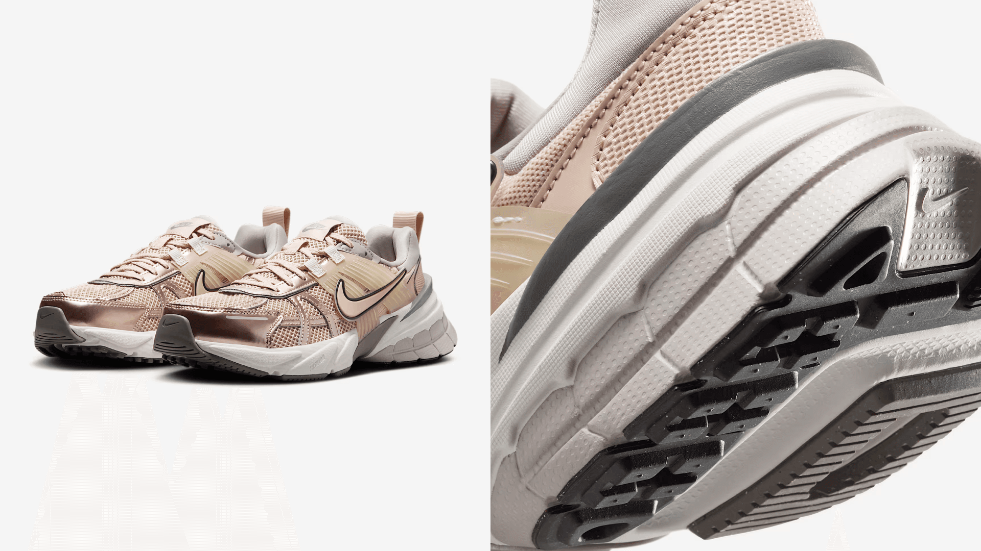 Nike V2K sneakers in rose gold